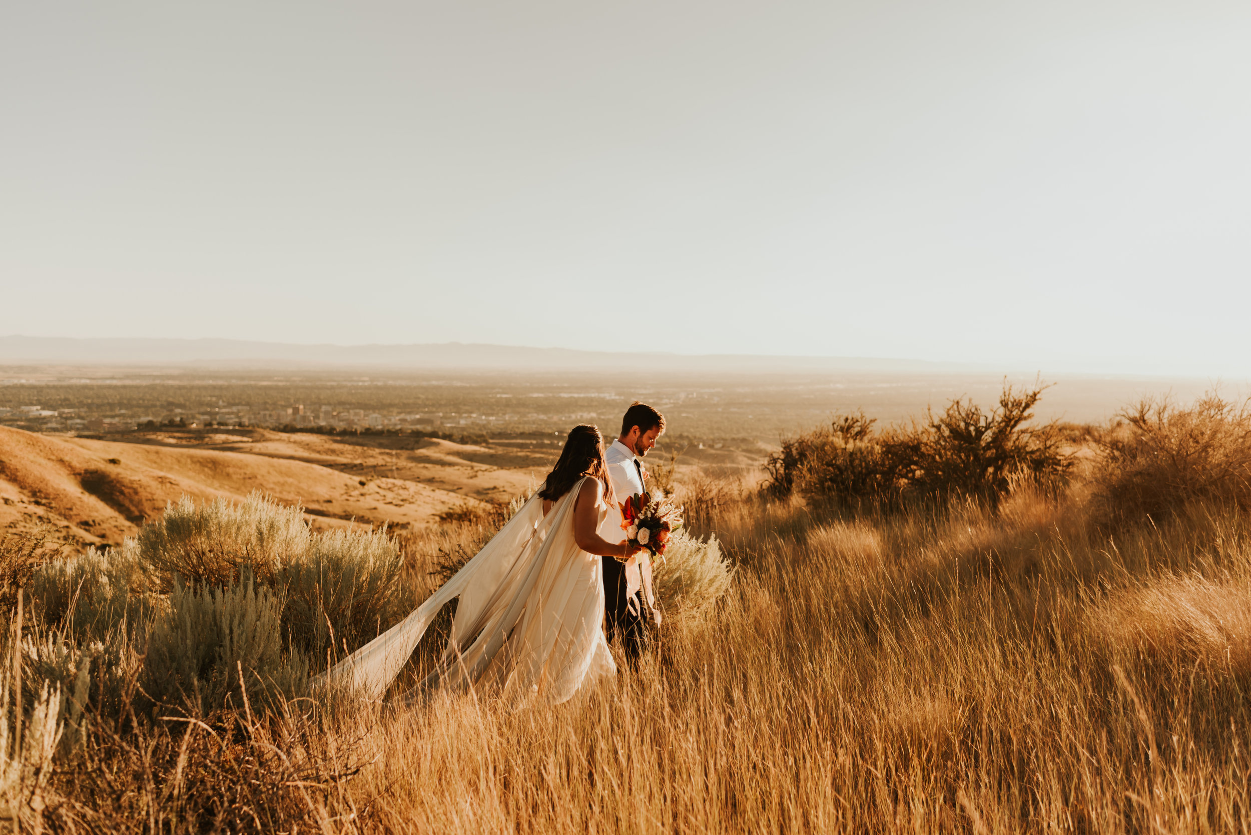 Boise Foothills Bridal Session | Idaho Elopement | Intimate Boise, Idaho Wedding | Carrie Rogers Photography | Daci Gowns