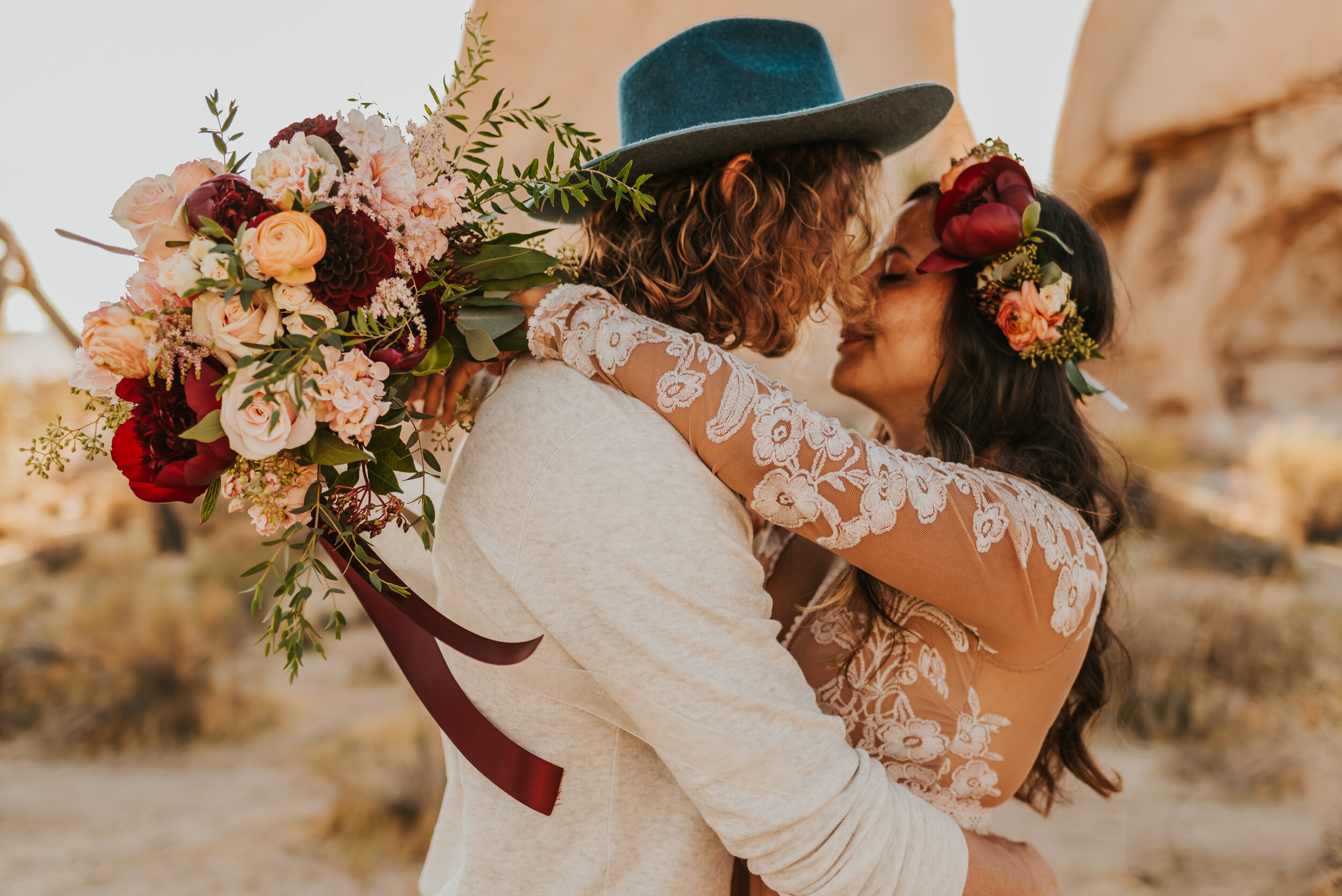 Joshua Tree Elopement | Joshua Tree Wedding Photographer | Adventurous Desert Elopement | Boho Bride | Joshua Tree National Park | Palm Springs Elopement | California Elopement Photography