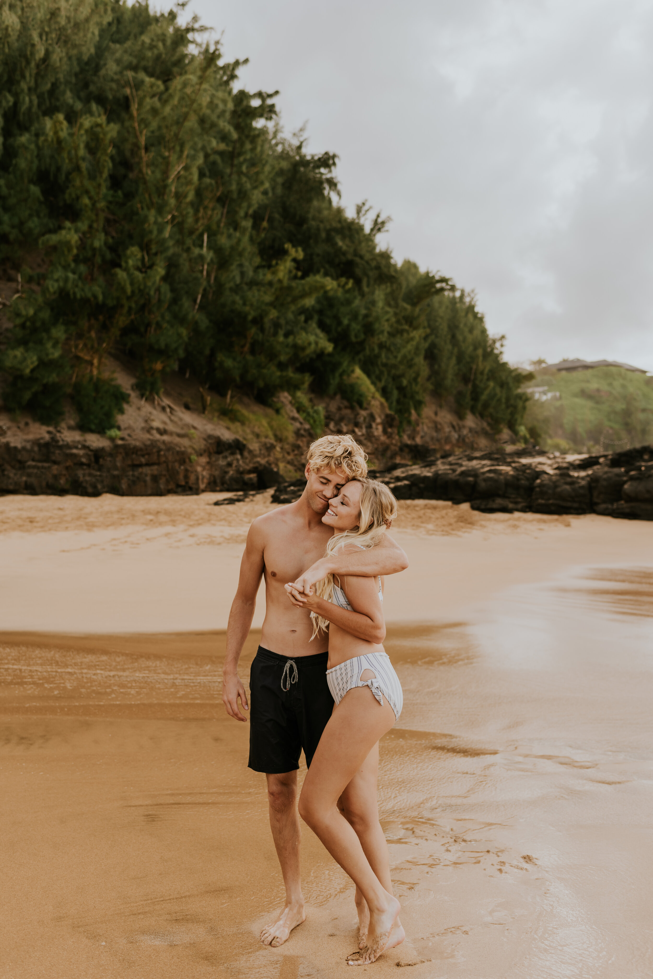 Kauai Beach Engagement Session | Secret Beach Kauai | Hawaii Couple Photos | Kauai Elopement Photographer | Hawaii Engagement | Destination Wedding Photographer 