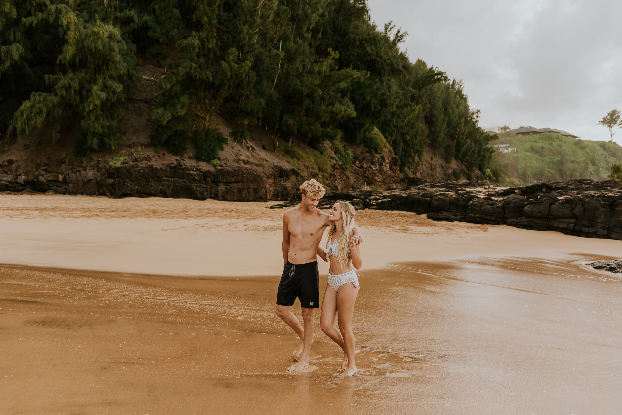  Kauai Beach Engagement Session | Secret Beach Kauai | Hawaii Couple Photos | Kauai Elopement Photographer | Hawaii Engagement | Destination Wedding Photographer 