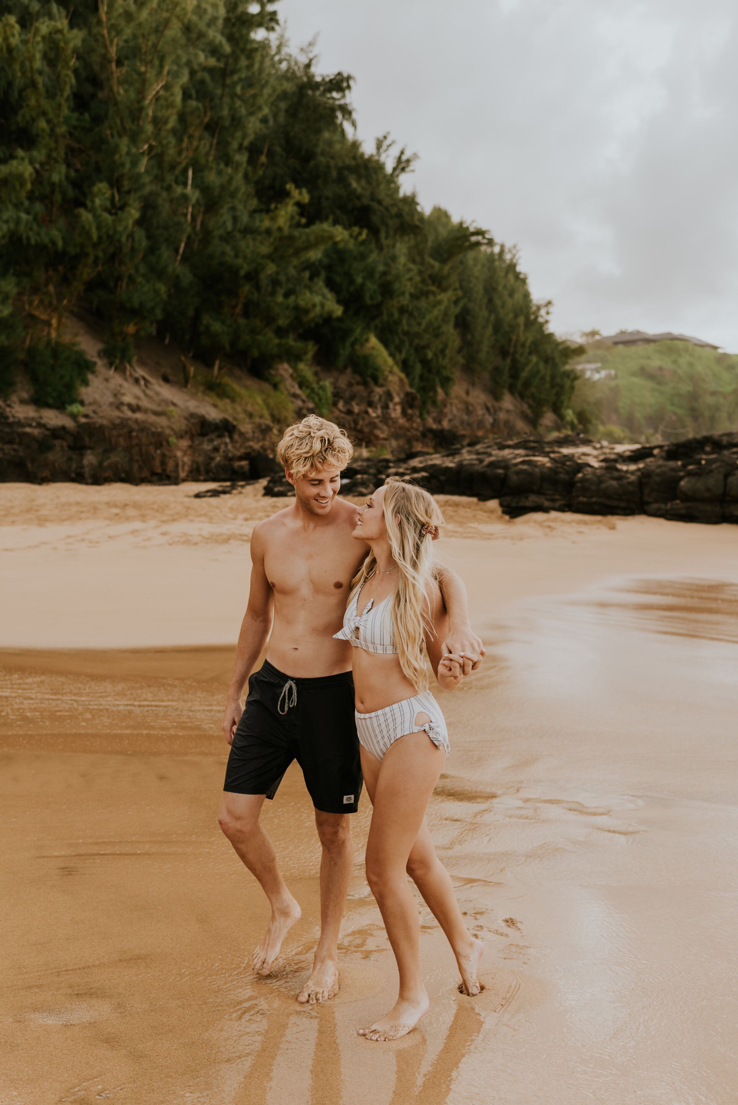  Kauai Beach Engagement Session | Secret Beach Kauai | Hawaii Couple Photos | Kauai Elopement Photographer | Hawaii Engagement | Destination Wedding Photographer 