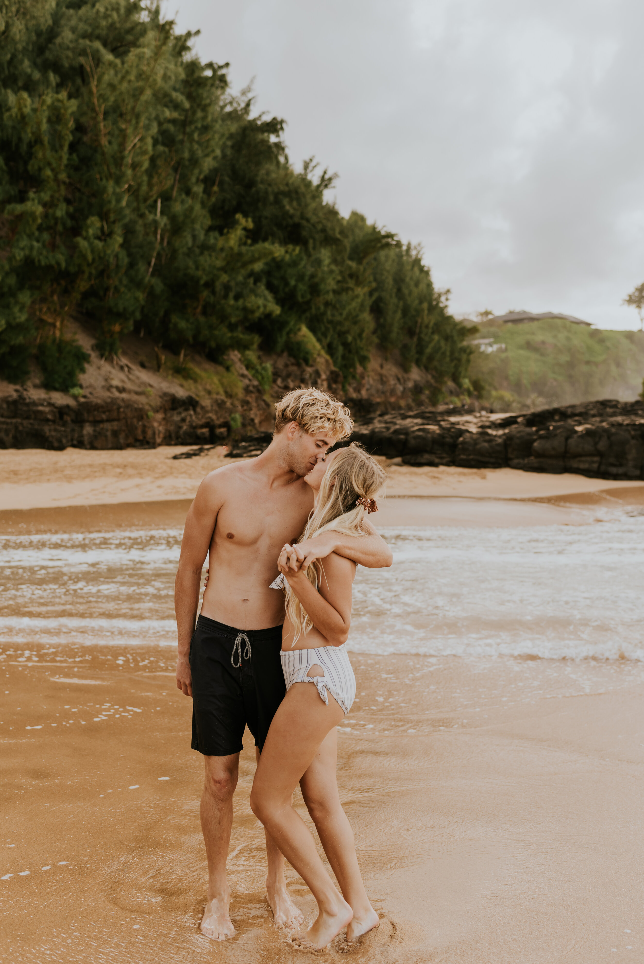  Kauai Beach Engagement Session | Secret Beach Kauai | Hawaii Couple Photos | Kauai Elopement Photographer | Hawaii Engagement | Destination Wedding Photographer 