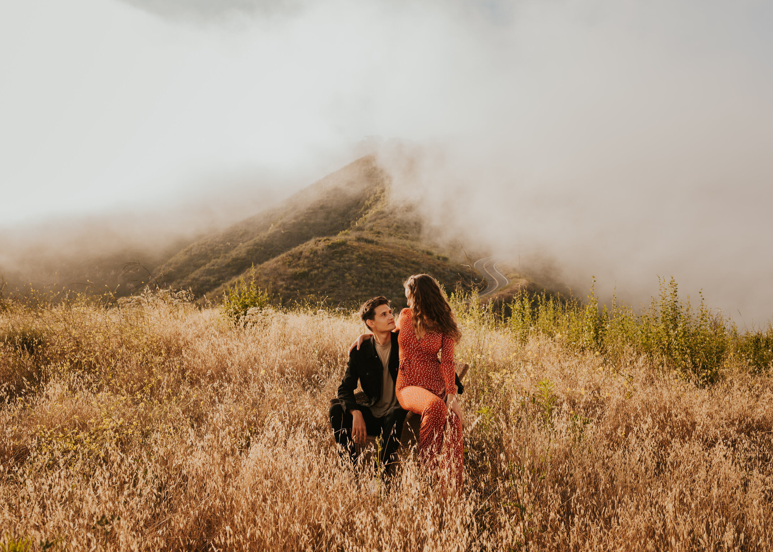 Malibu Canyon Couples Session | Malibu Engagement Session | Malibu Mountains | Southern California Summer Engagement | Couples Outfits