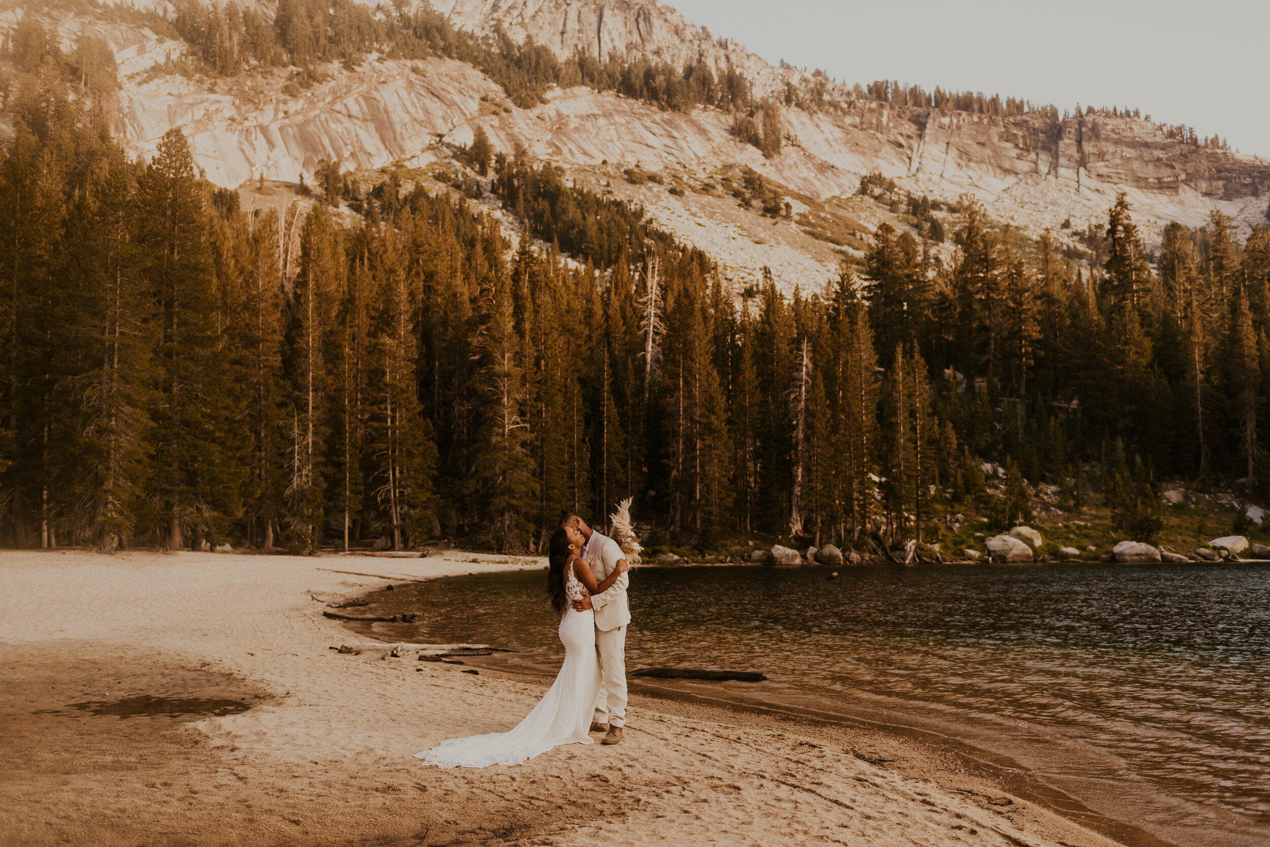 Tenaya Lake Elopement | Eloping in Yosemite National Park | Adventure Elopement Wedding | Yosemite Elopement Photographer 