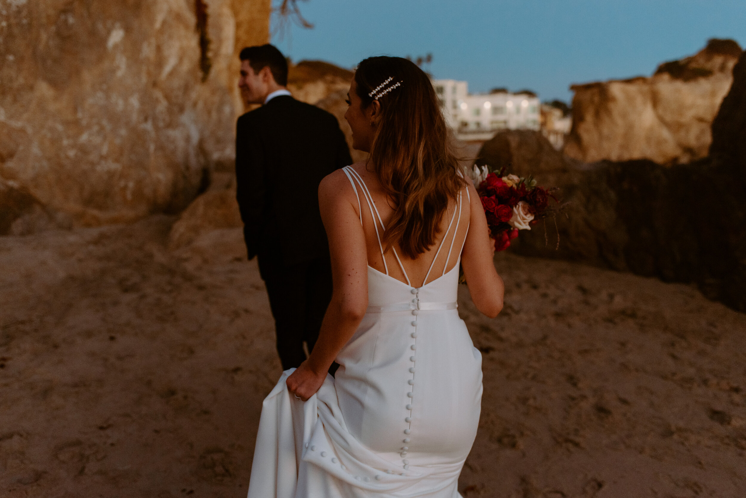  Malibu Airbnb Elopement | El Matador Beach wedding | Point Dume Malibu Bride and Groom portraits | California Coast | California Elopement photographer 
