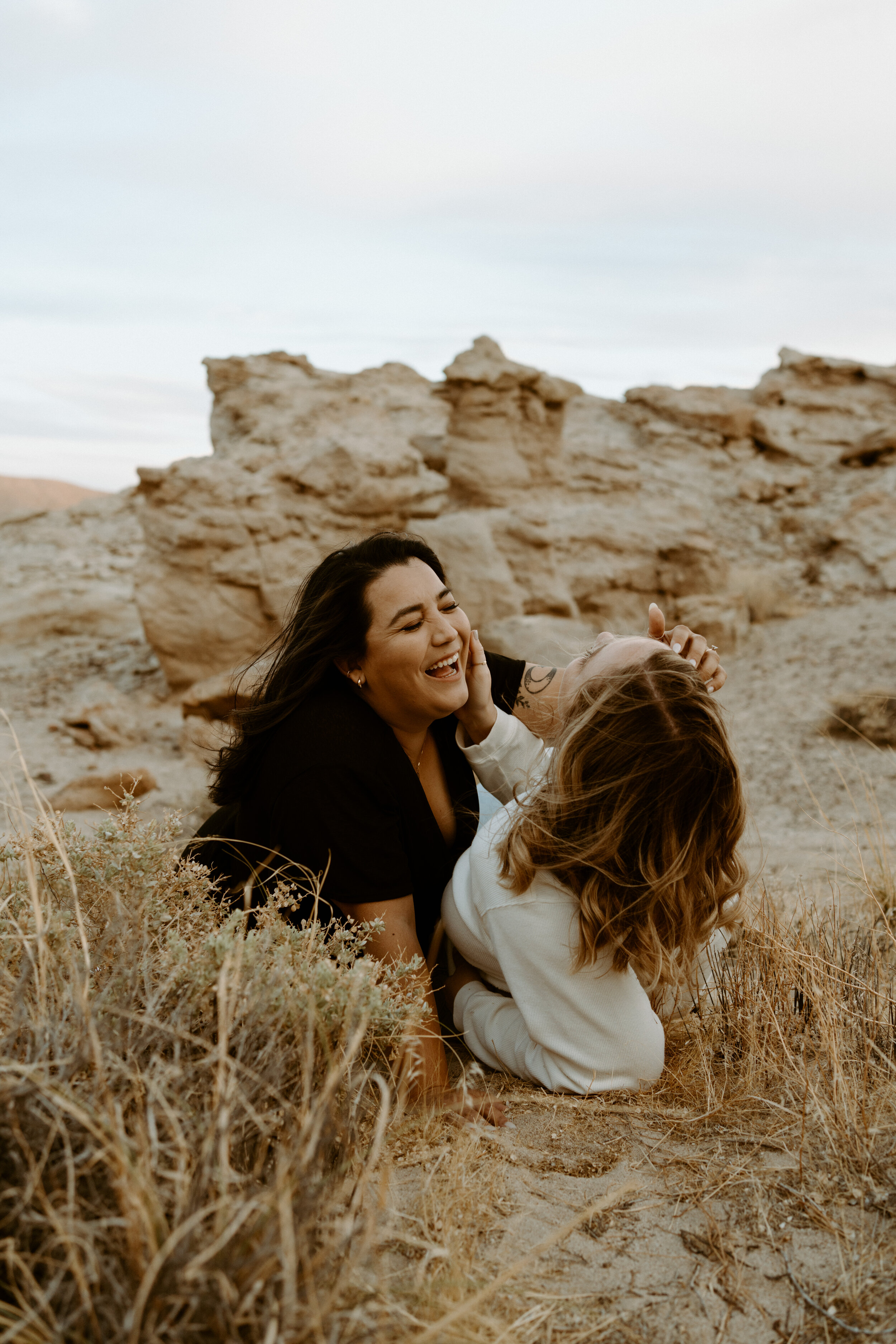 LGBTQ + Engagement Photos at Red Rock Canyon State Park Southern California | Same Sex Couple Session | Desert Engagement | Adventure Session