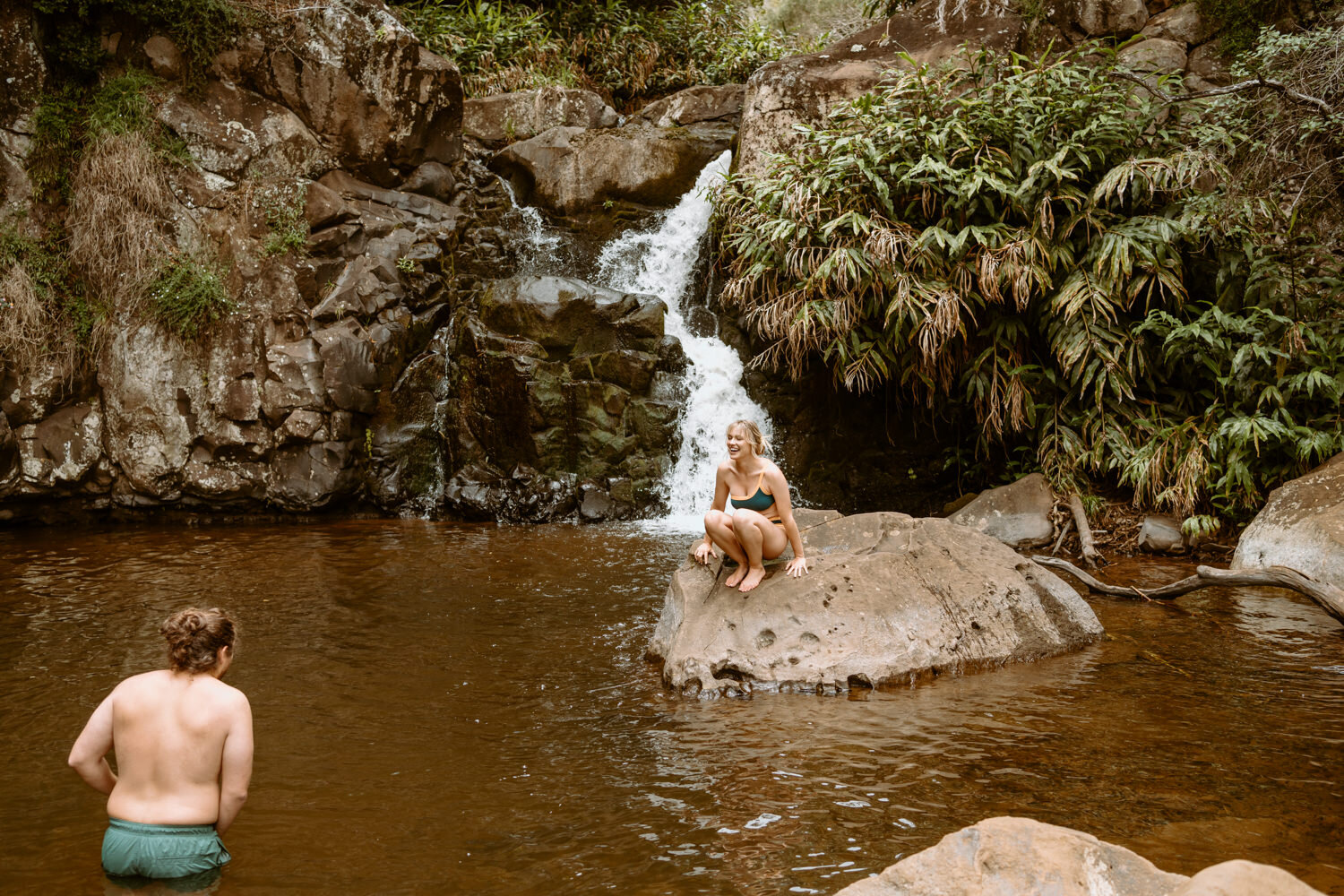 Adventurous Destination Elopement | Kauai Elopement Photographer | Waimea Canyon Engagement | Couples Photos in Hawaii | Waterfall Engagement Session