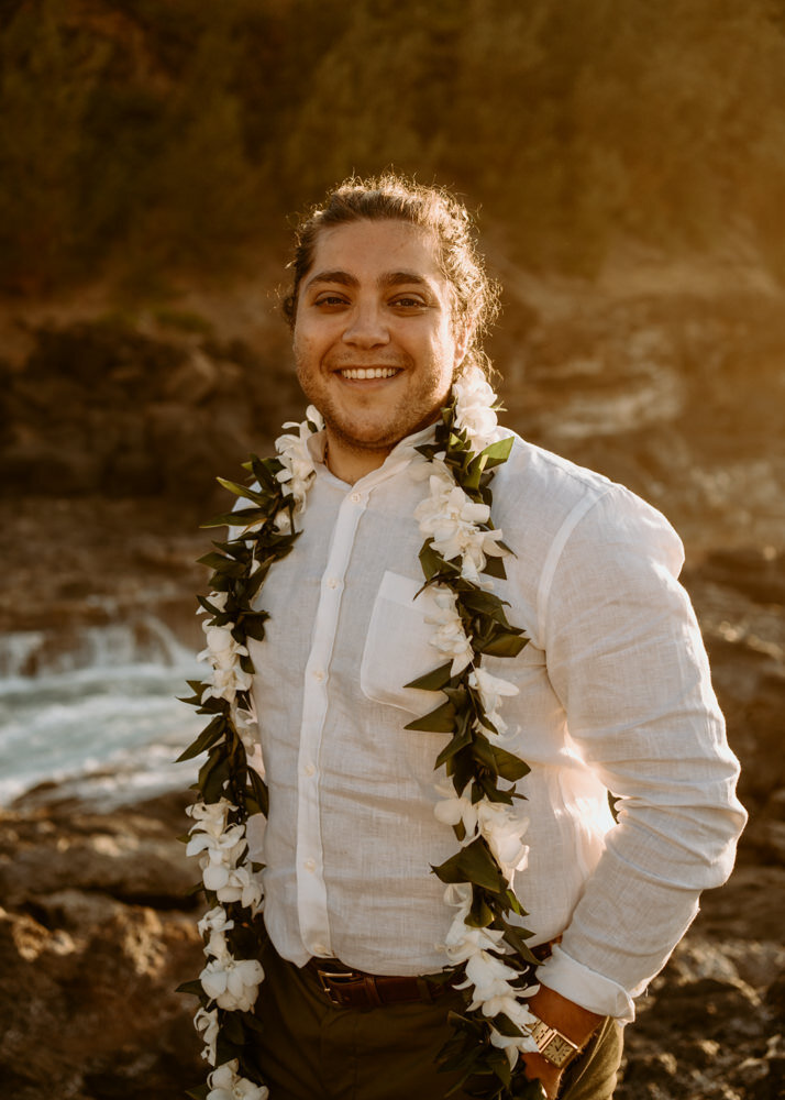 Adventurous Destination Elopement | Kauai Elopement Photographer | Hawaii Beach Elopement | Destination Wedding | Boho Dress | Secret Beach Kauai | Tropical Wedding 