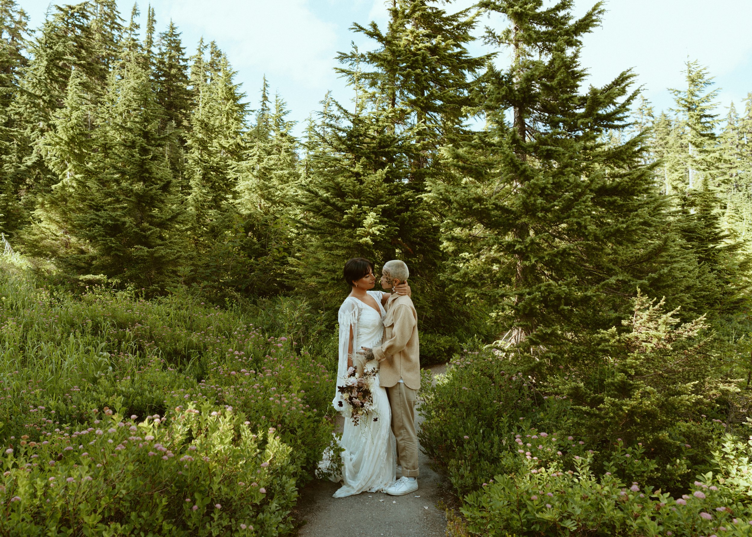 LGBTQ couple elopement at Mt. Baker Washington