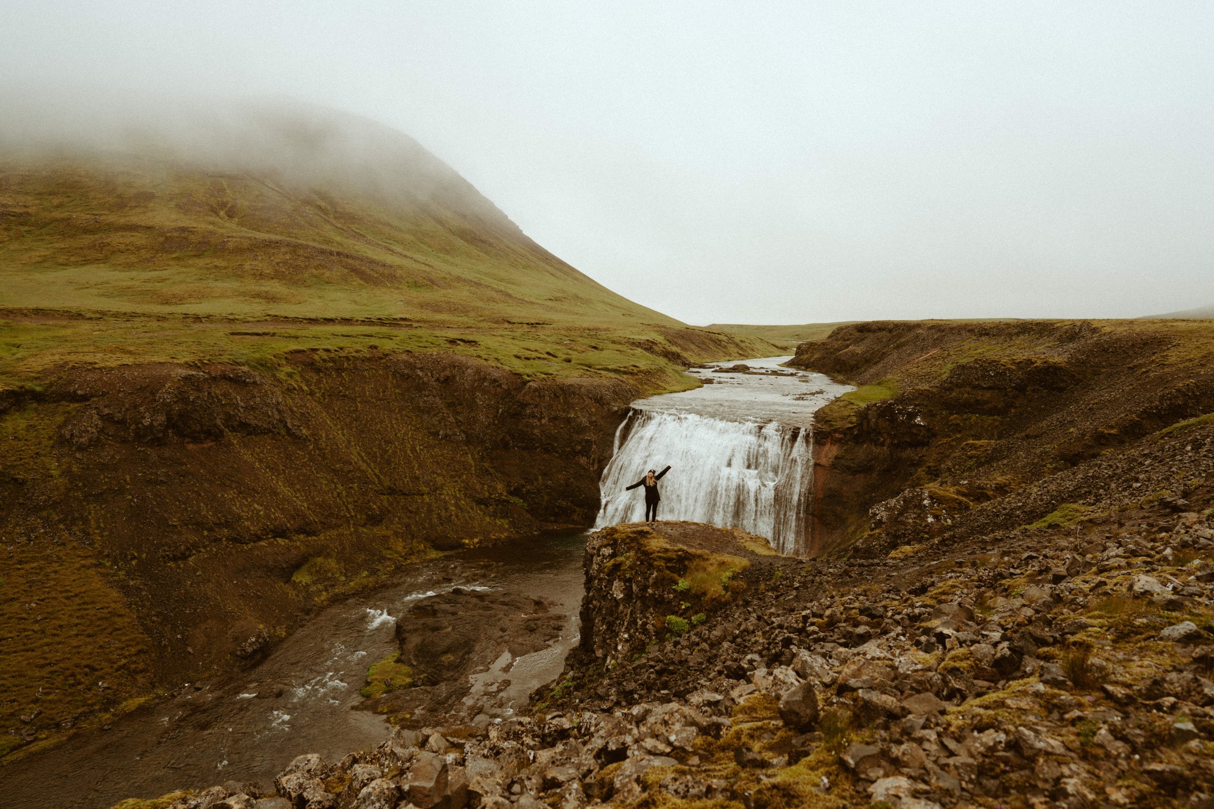 Iceland Elopement Photographer | Best places to elope in Iceland | Thorofoss Waterfall