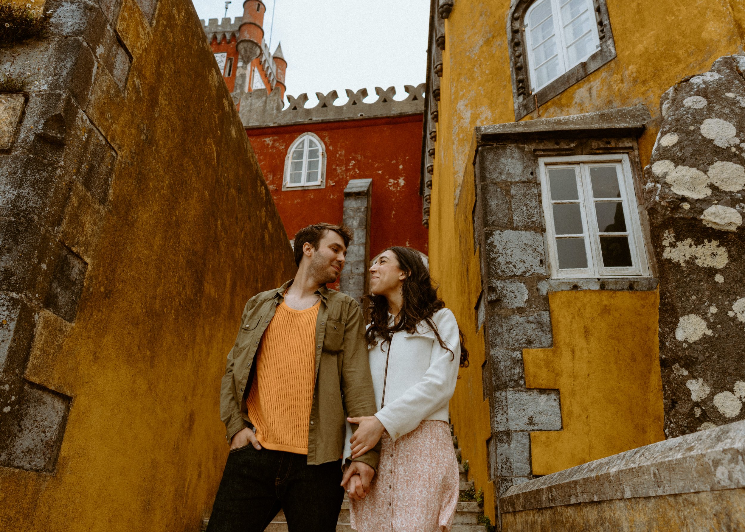 Pena Palace Couple Photos | Sintra Portugal Engagement Session | Destination Wedding and Elopement Photographer | Travel Photography 