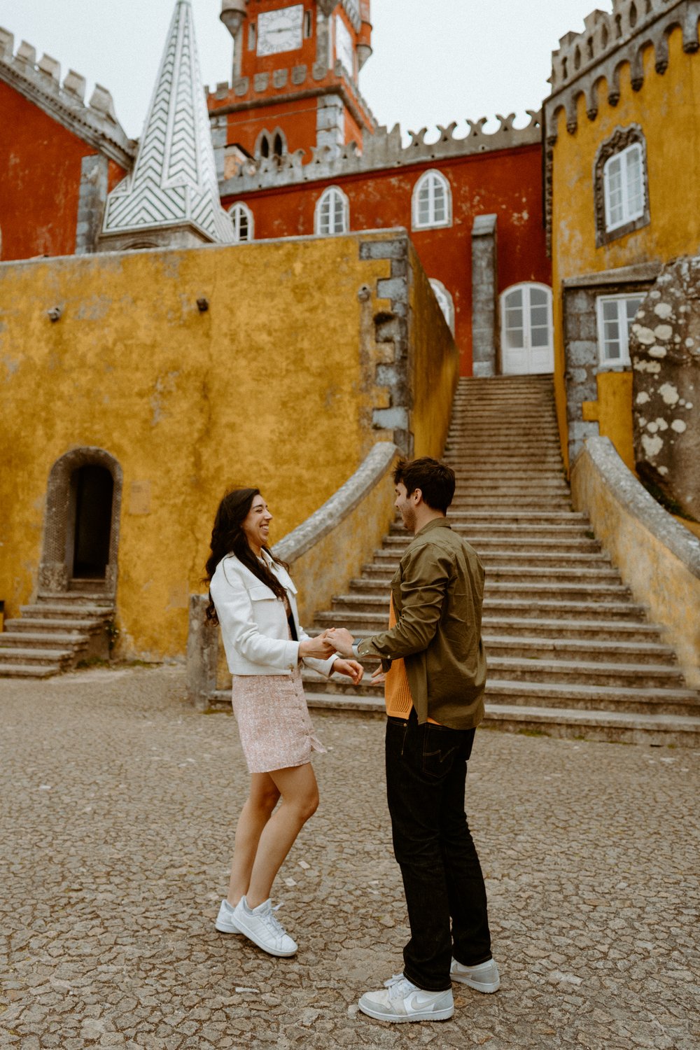 Pena Palace Couple Photos | Sintra Portugal Engagement Session | Destination Wedding and Elopement Photographer | Travel Photography 