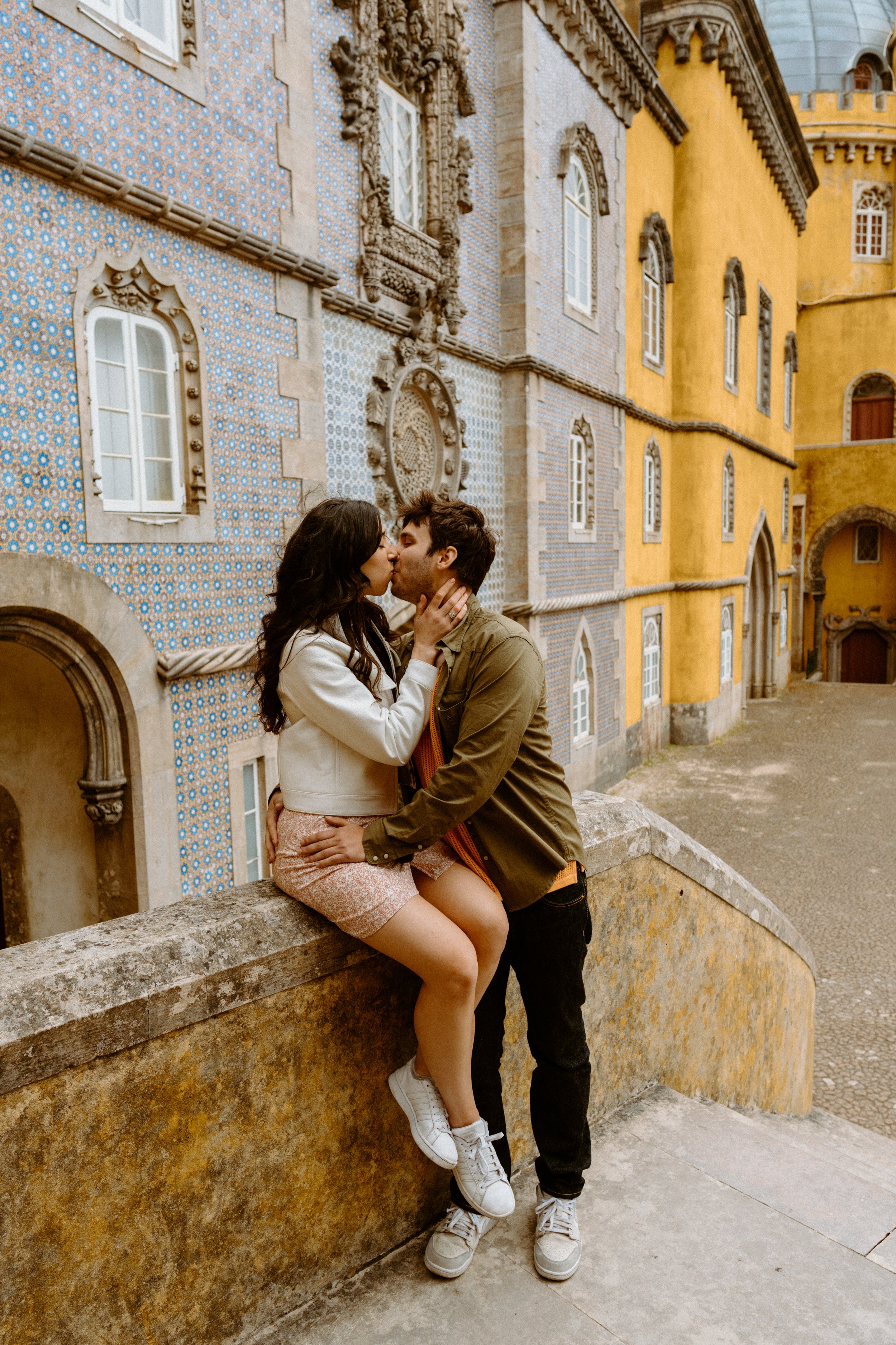 Pena Palace Couple Photos | Sintra Portugal Engagement Session | Destination Wedding and Elopement Photographer | Travel Photography 