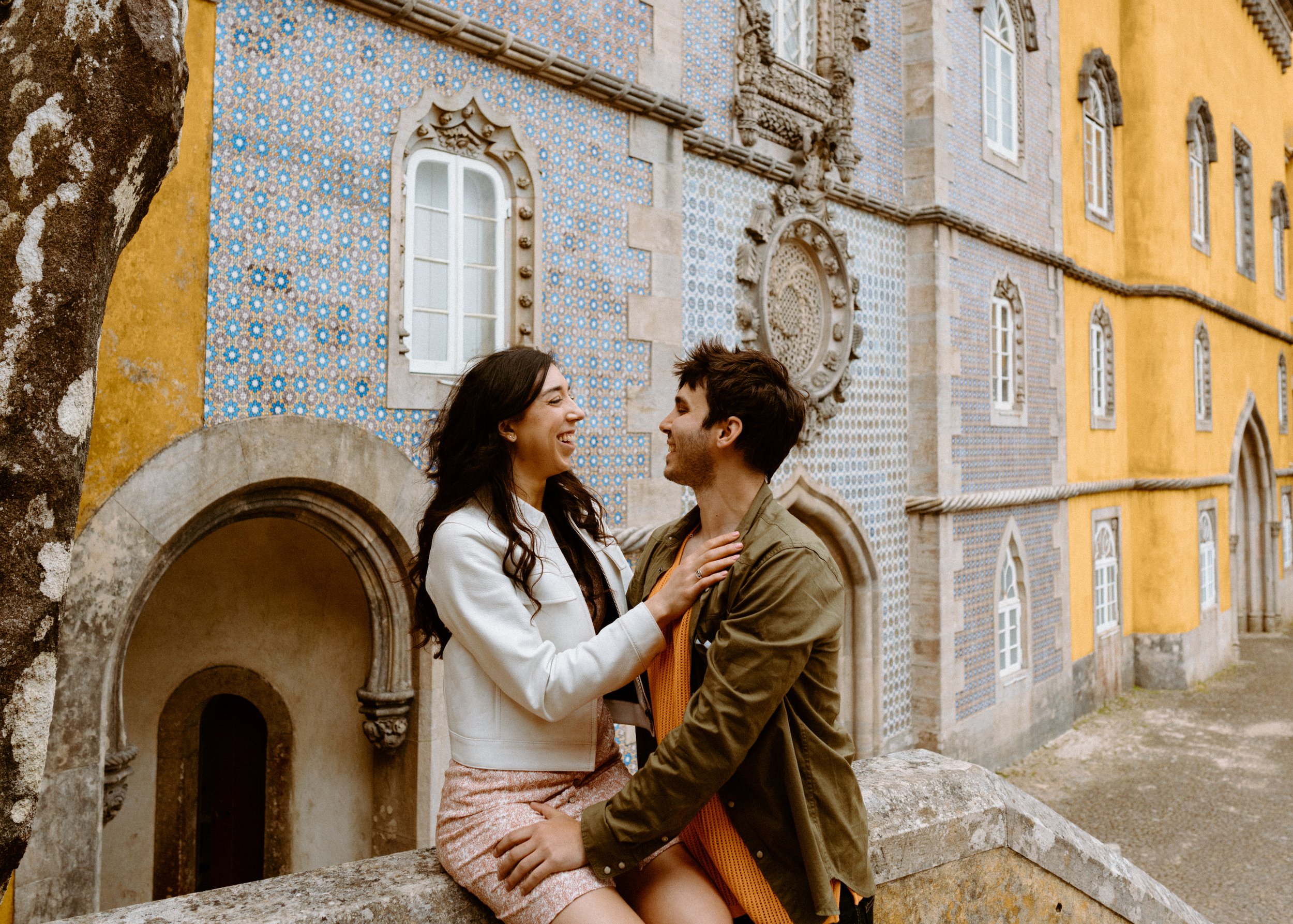 Pena Palace Couple Photos | Sintra Portugal Engagement Session | Destination Wedding and Elopement Photographer | Travel Photography 