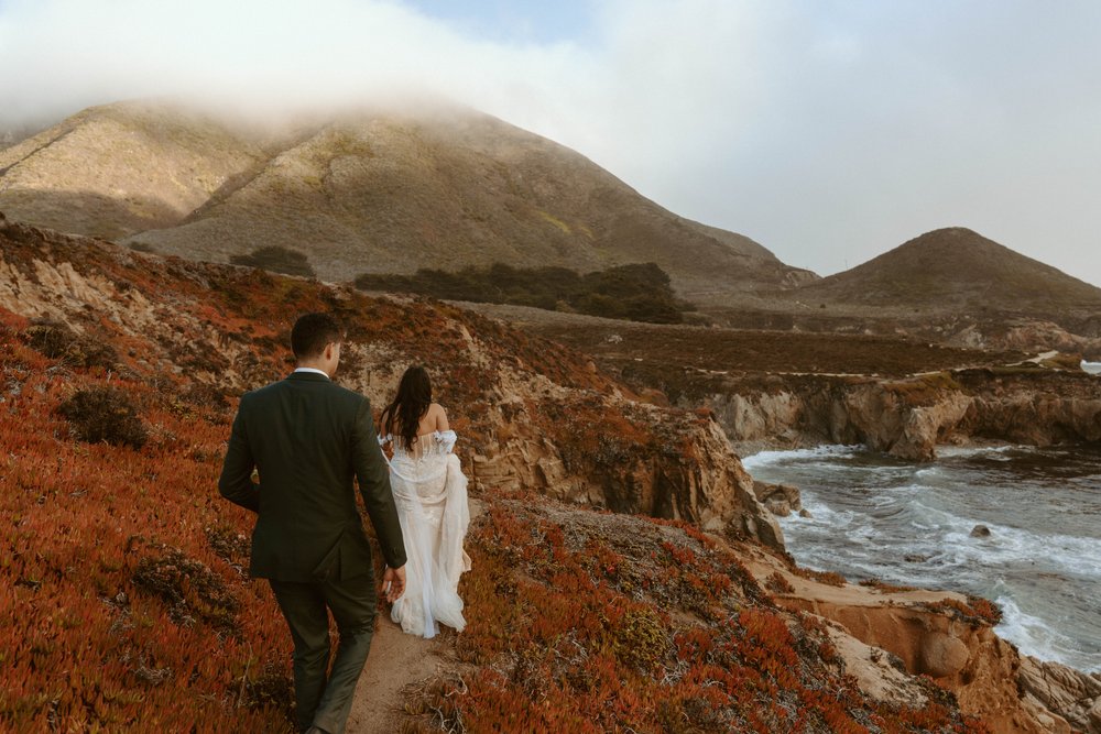 Glen Oaks Elopement Wedding | Coastal Cliffs Wedding Photos | Big Sur Elopement Photographer | Destination Elopement 