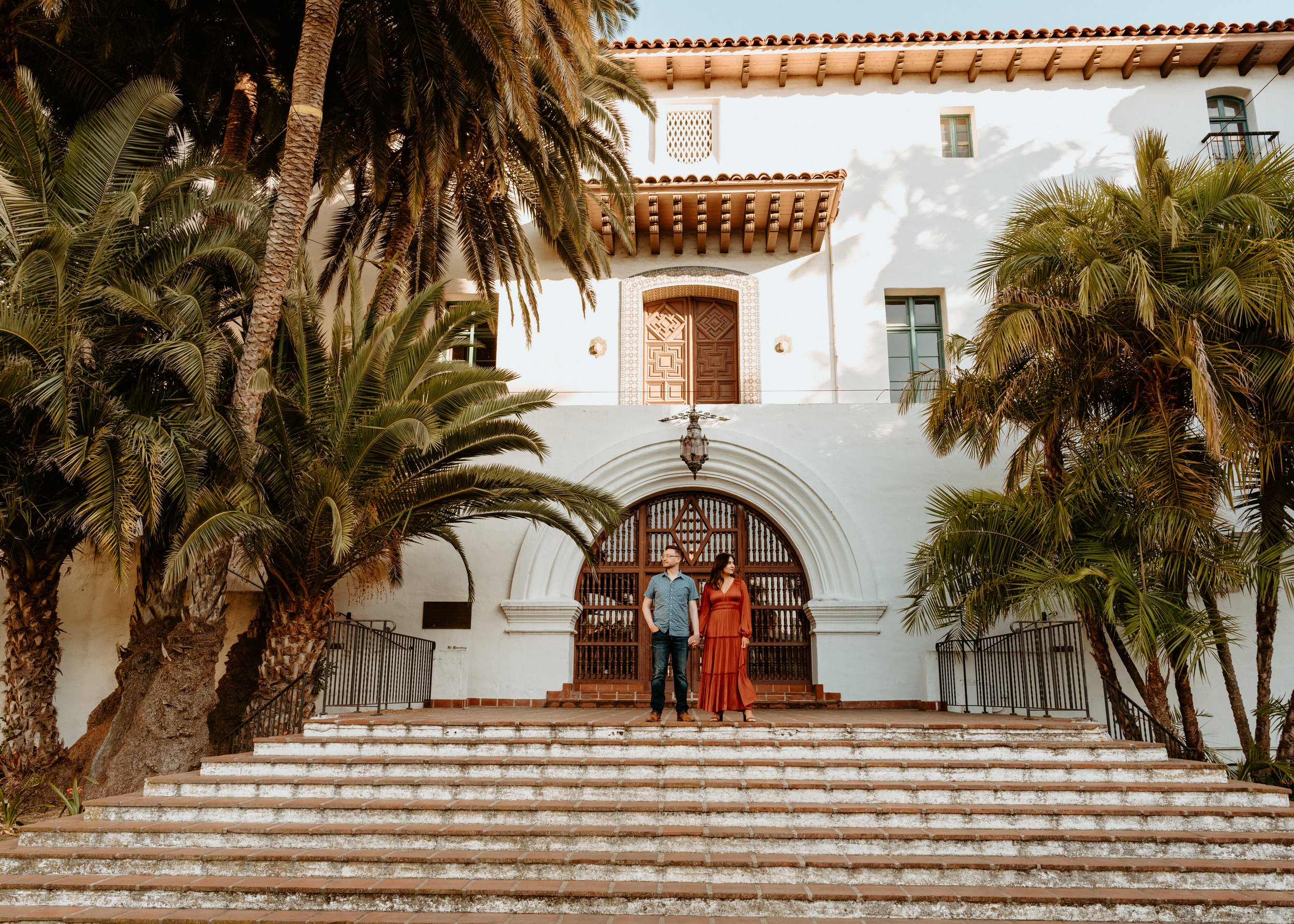 Best engagement session locations in Southern California - Santa Barbara Courthouse and beaches