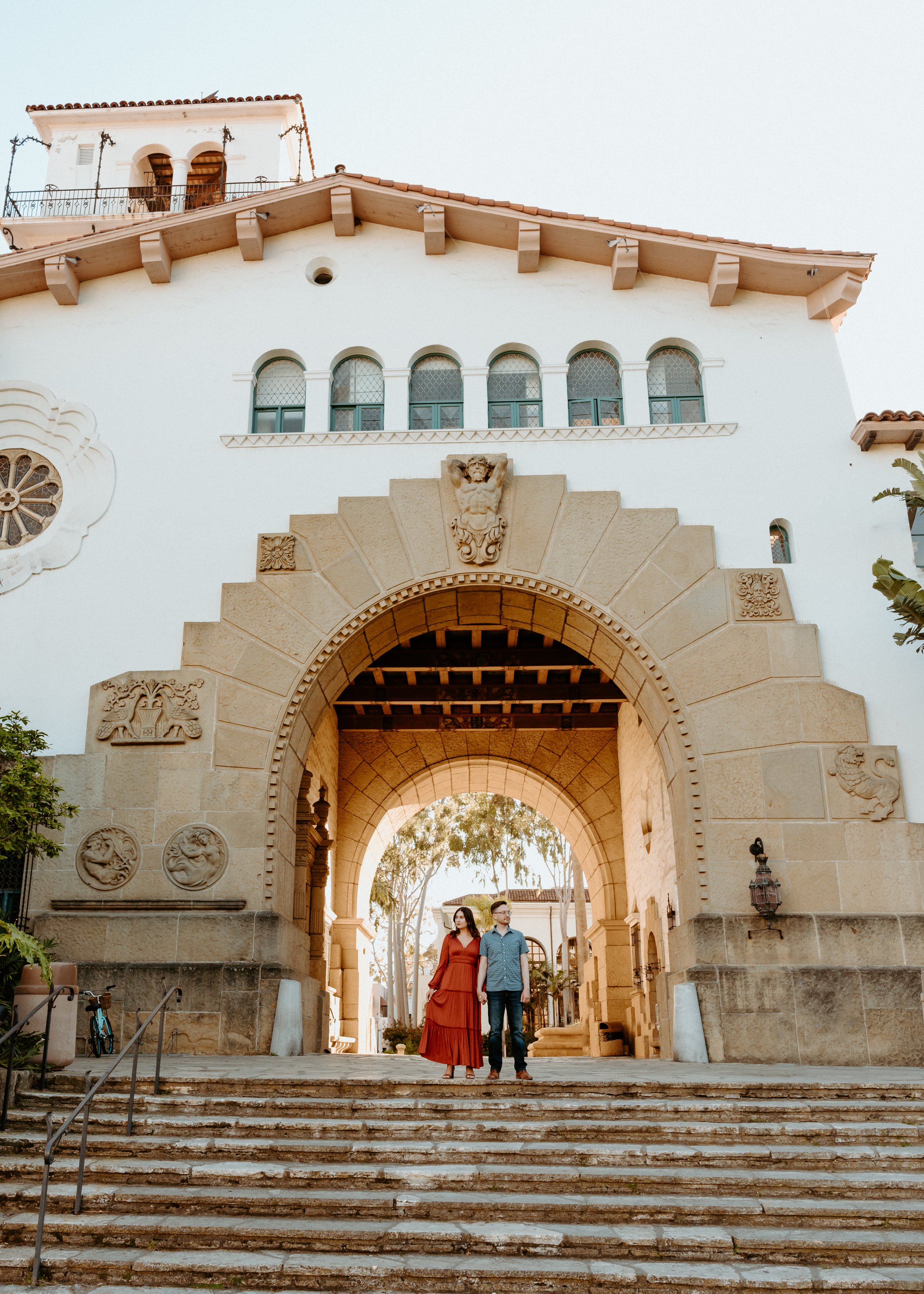 Best engagement session locations in Southern California - Santa Barbara Courthouse and beaches