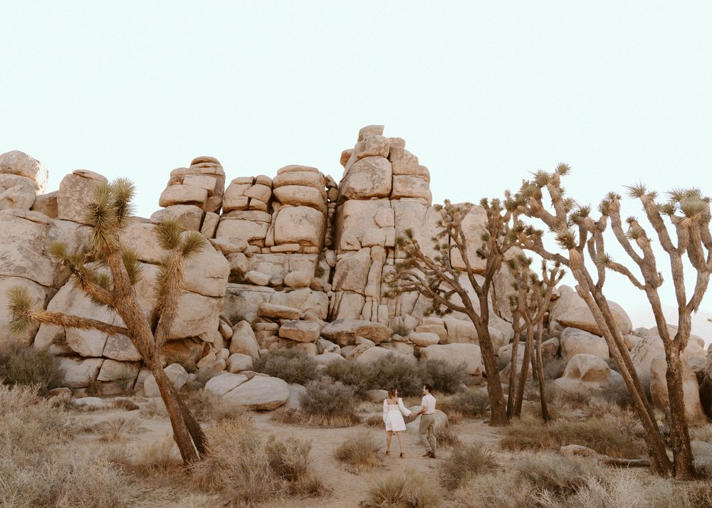 Cap Rock Engagement Session | Joshua Tree National Park | Couple Photography