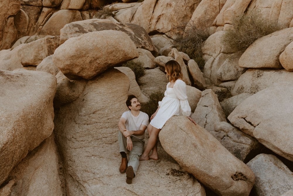 Cap Rock Engagement Session | Joshua Tree National Park | Couple Photography