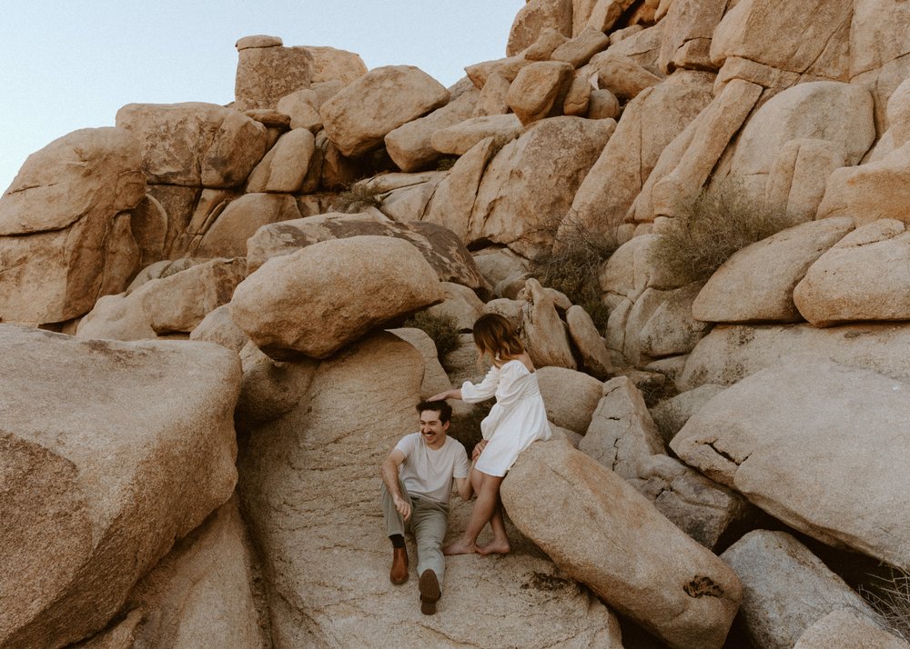 Cap Rock Engagement Session | Joshua Tree National Park | Couple Photography