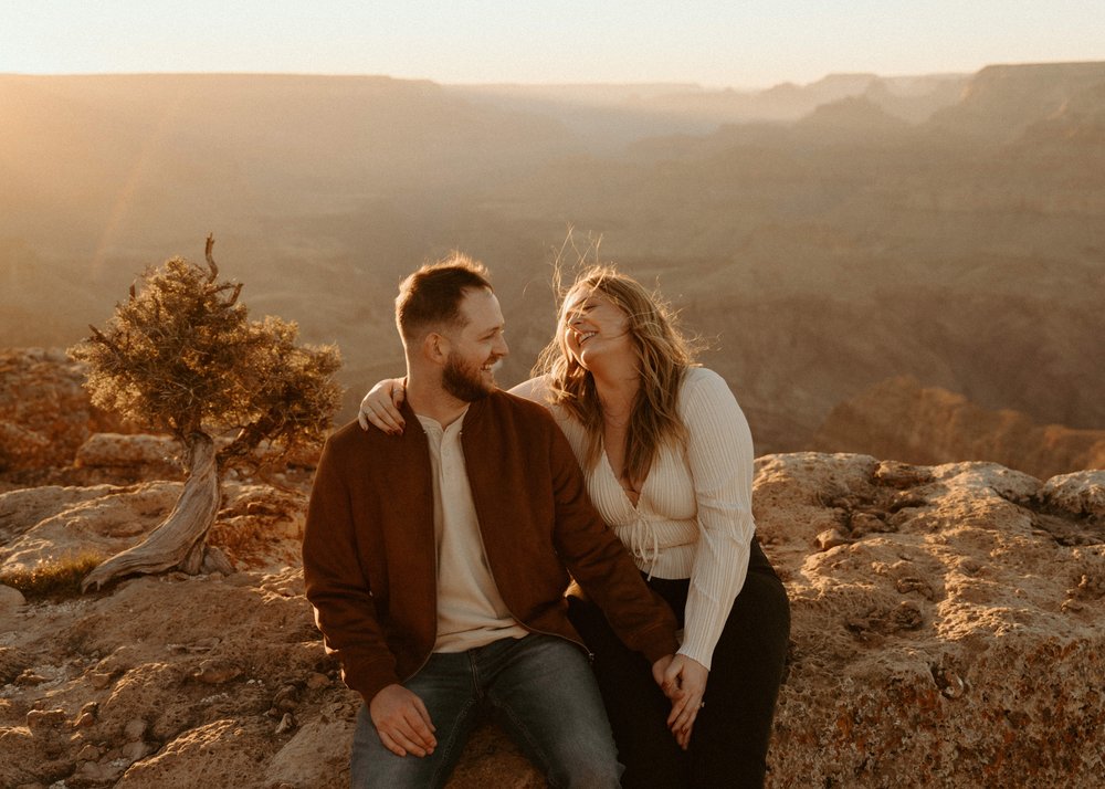 Lipan Point Engagement Session | Grand Canyon National Park