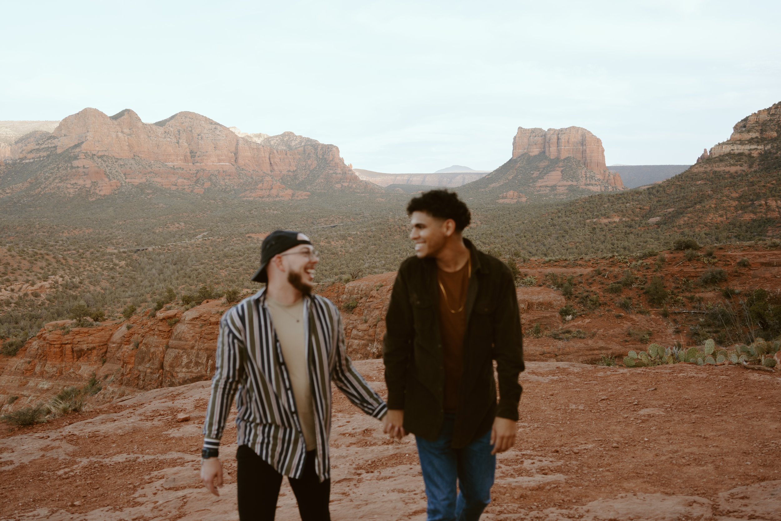 Cathedral Rock Proposal | Sedona, Arizona Engagement Photos | LGBTQ+ Love Story | Carrie Rogers Photography