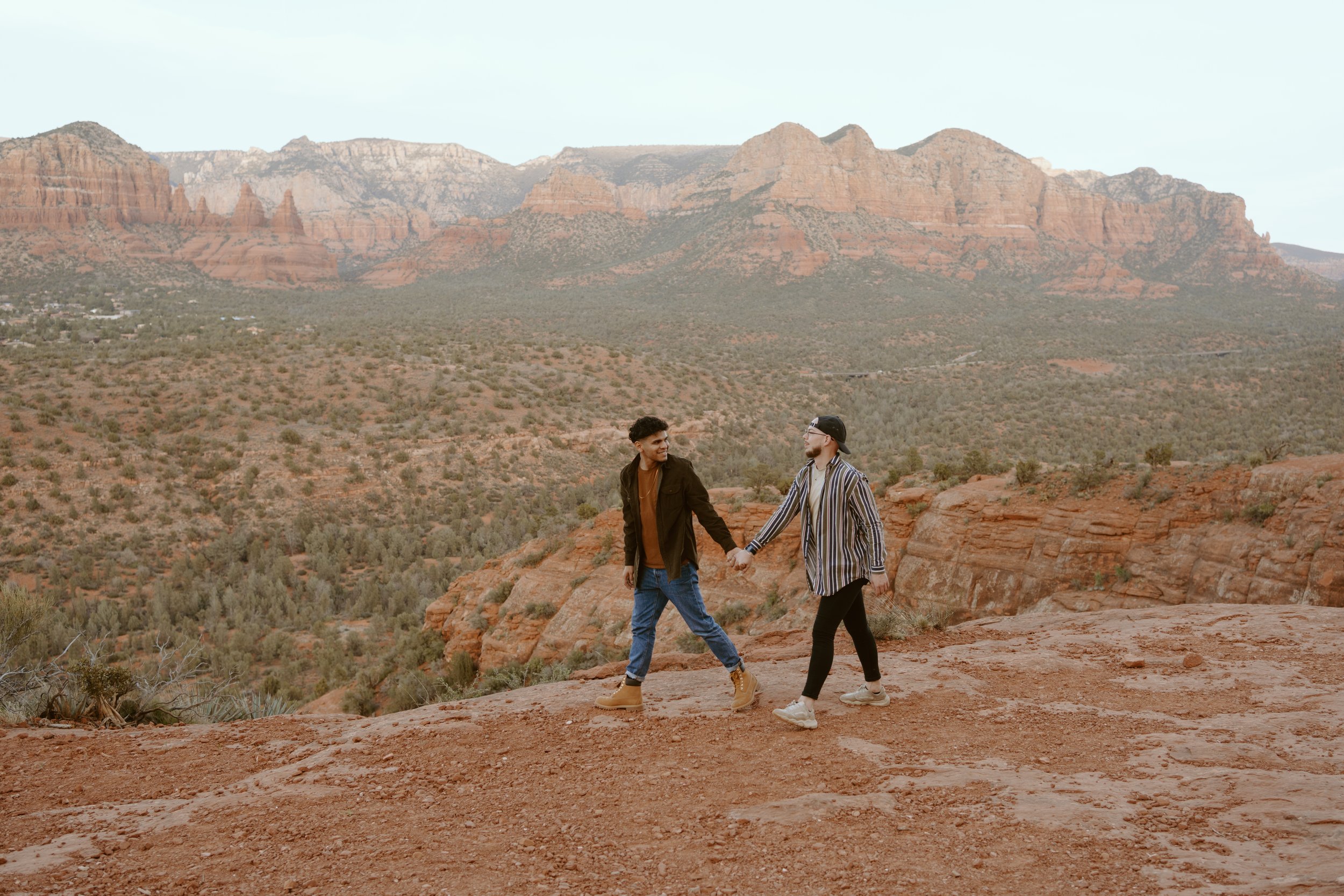 Cathedral Rock Proposal | Sedona, Arizona Engagement Photos | LGBTQ+ Love Story | Carrie Rogers Photography