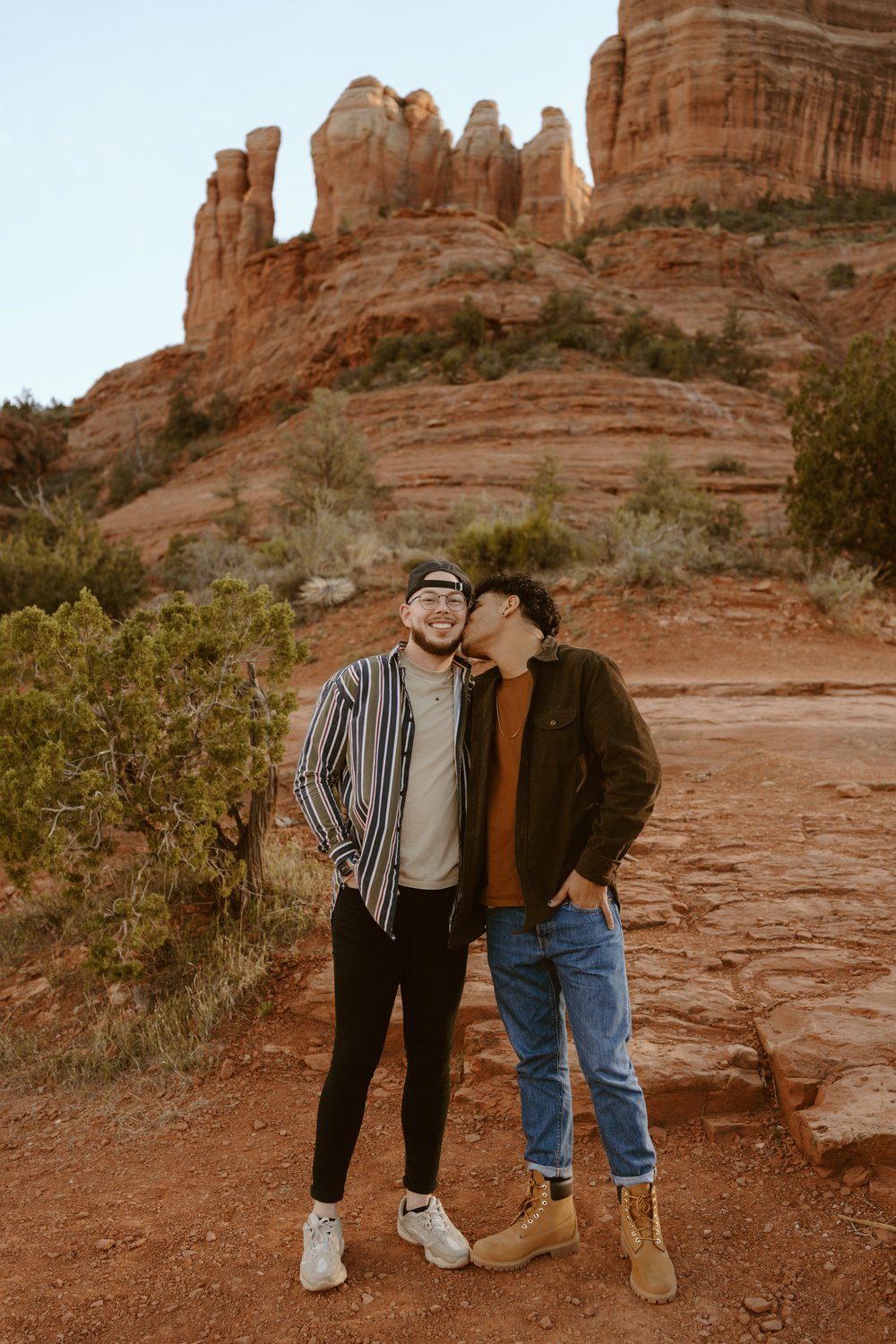 Cathedral Rock Proposal | Sedona, Arizona Engagement Photos | LGBTQ+ Couple | Carrie Rogers Photography