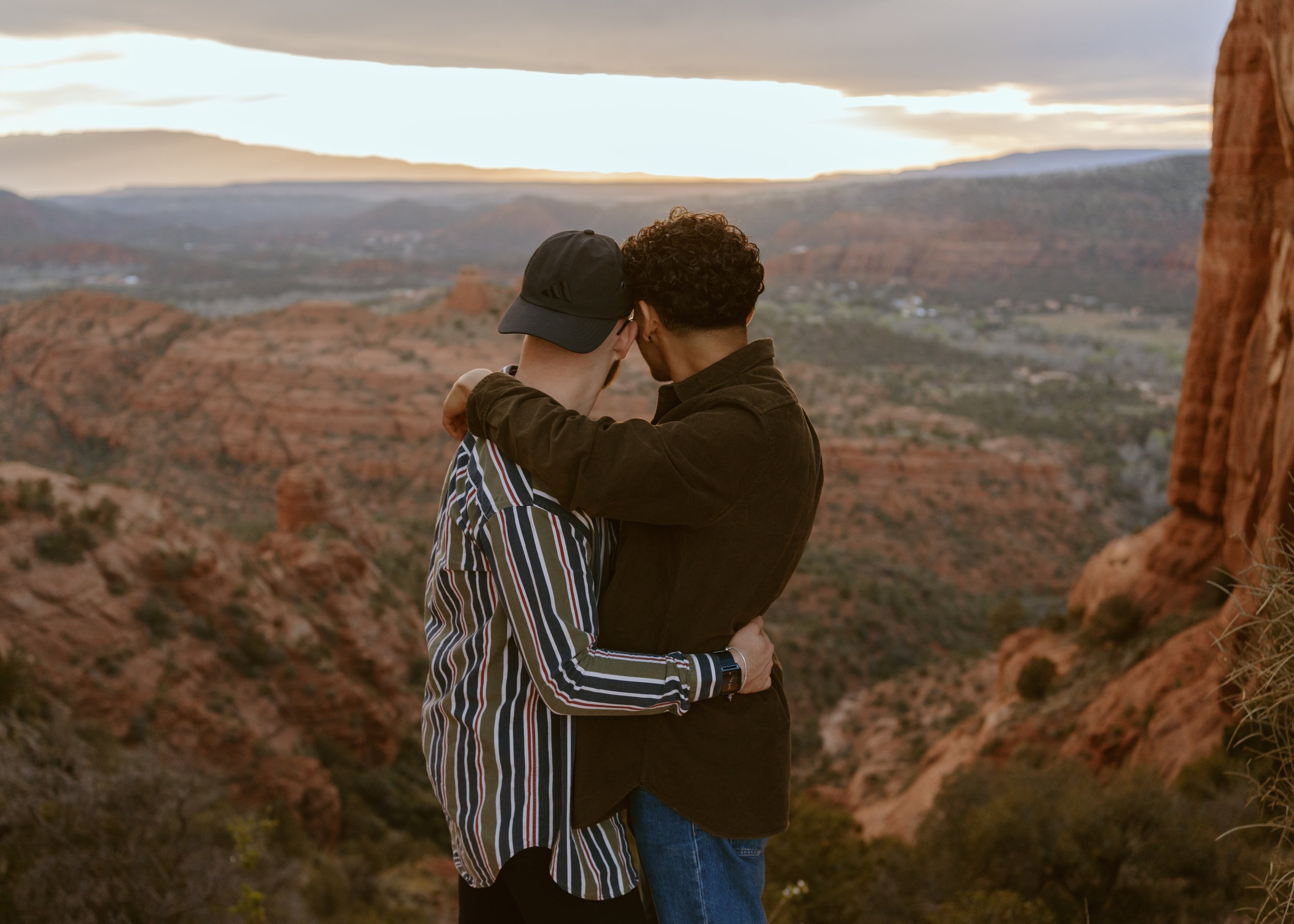 Cathedral Rock Proposal | Sedona, Arizona Engagement Photos | LGBTQ+ Couple | Carrie Rogers Photography