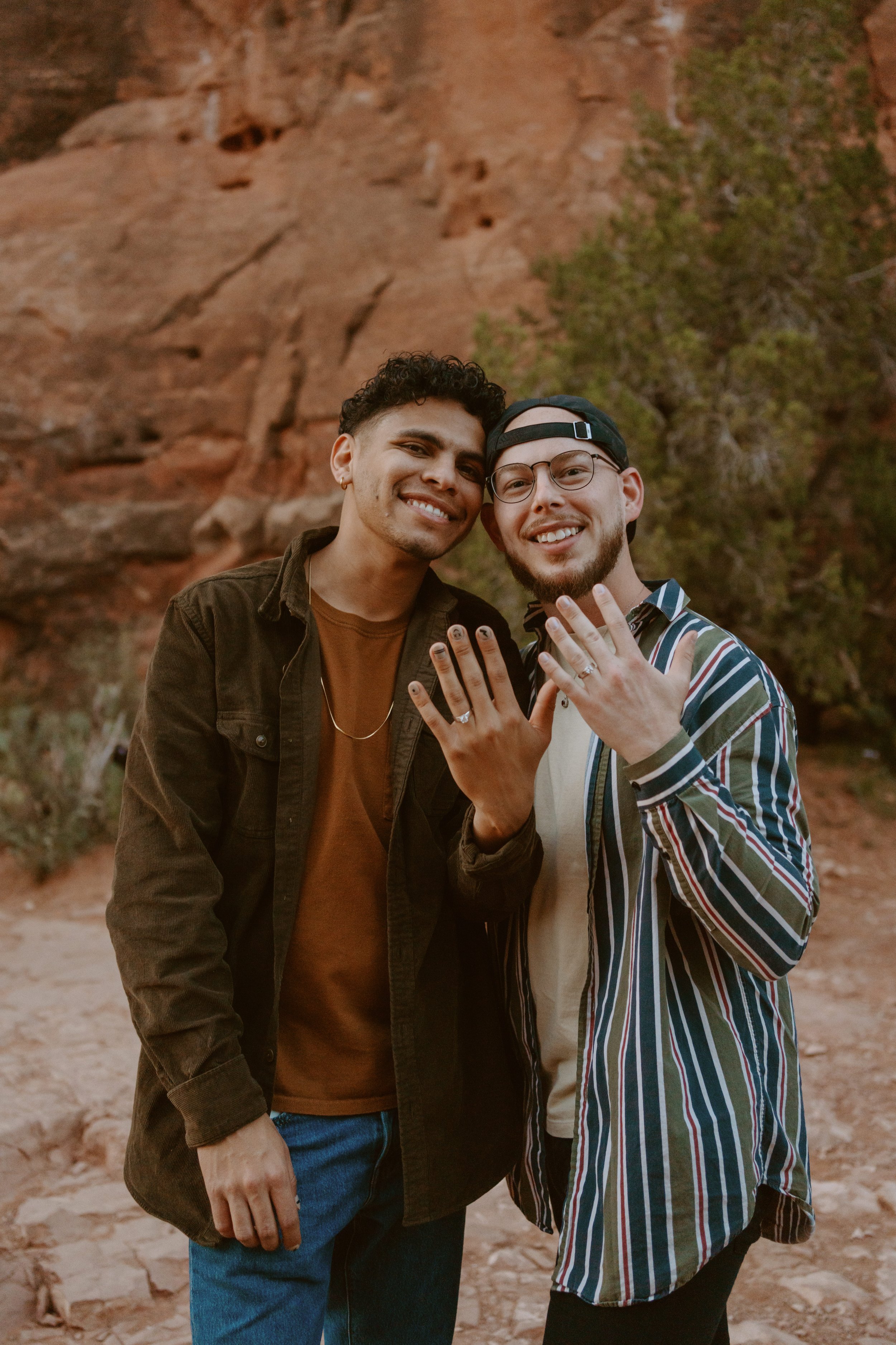 Cathedral Rock Proposal | Sedona, Arizona Engagement Photos | LGBTQ+ Couple | Carrie Rogers Photography