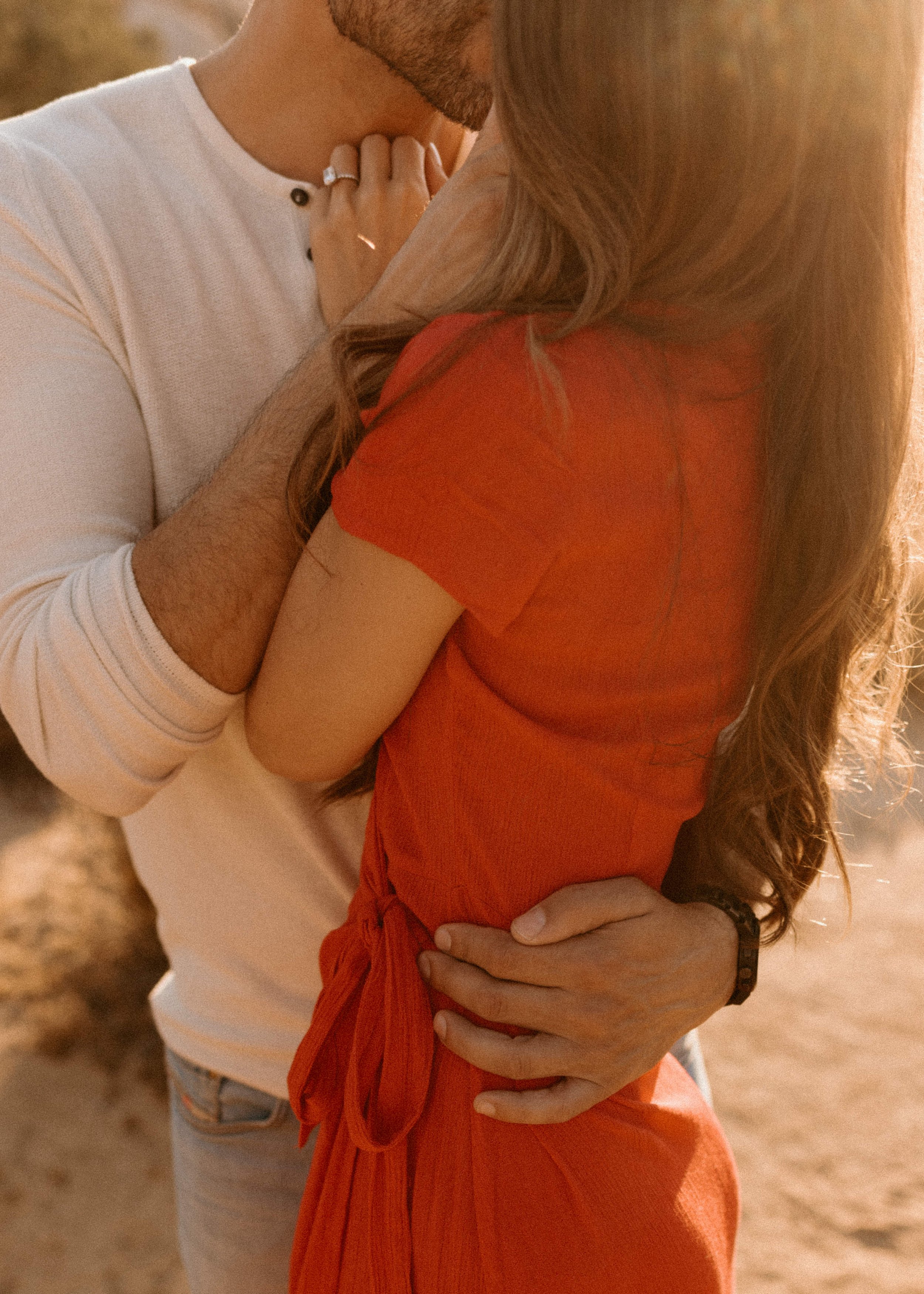 Joshua Tree National Park Engagement Session | Romantic Couples Photos | Joshua Tree Elopement Photographer | golden hour desert engagement session