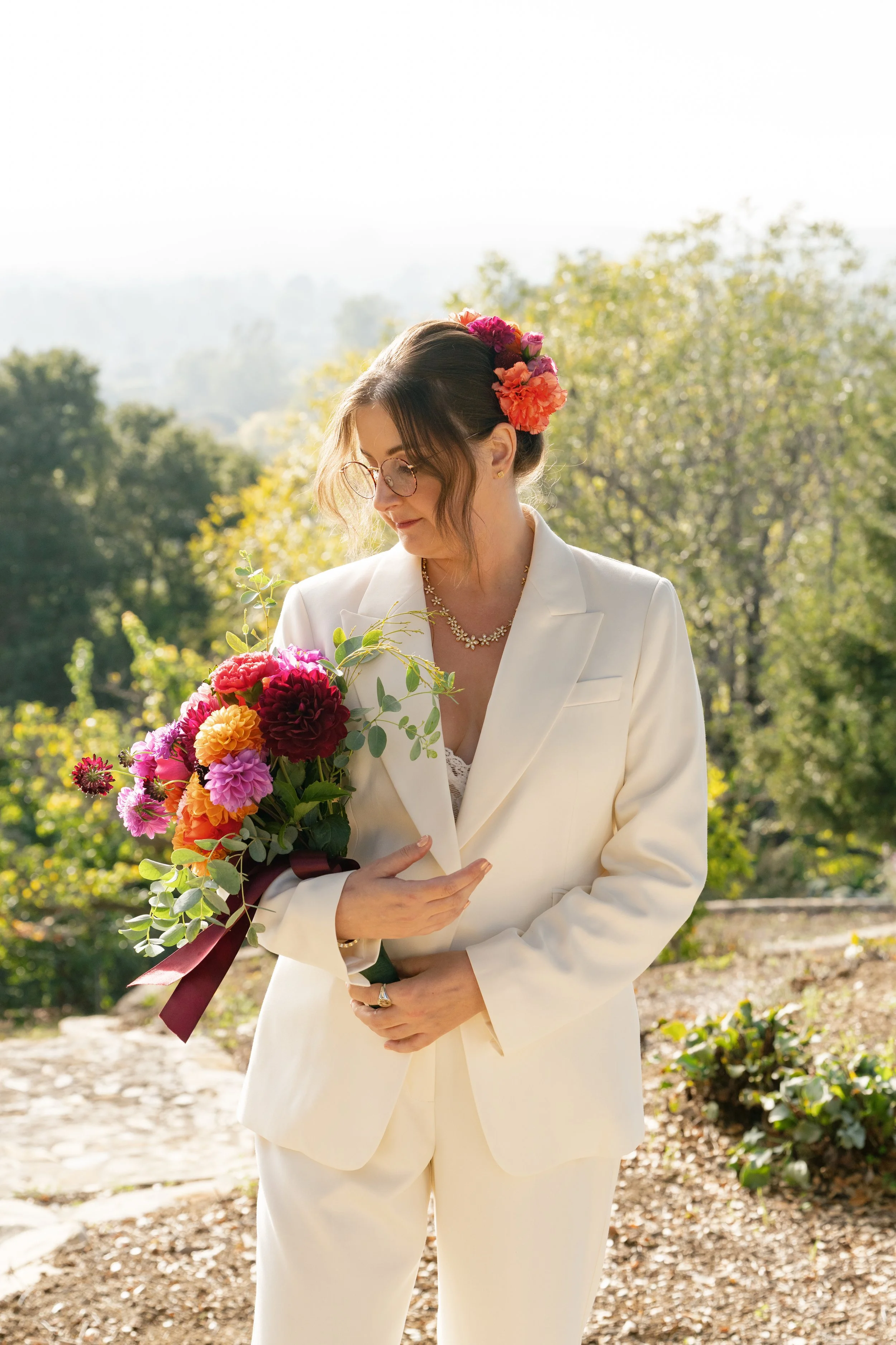 Intimate Santa Barbara backyard wedding