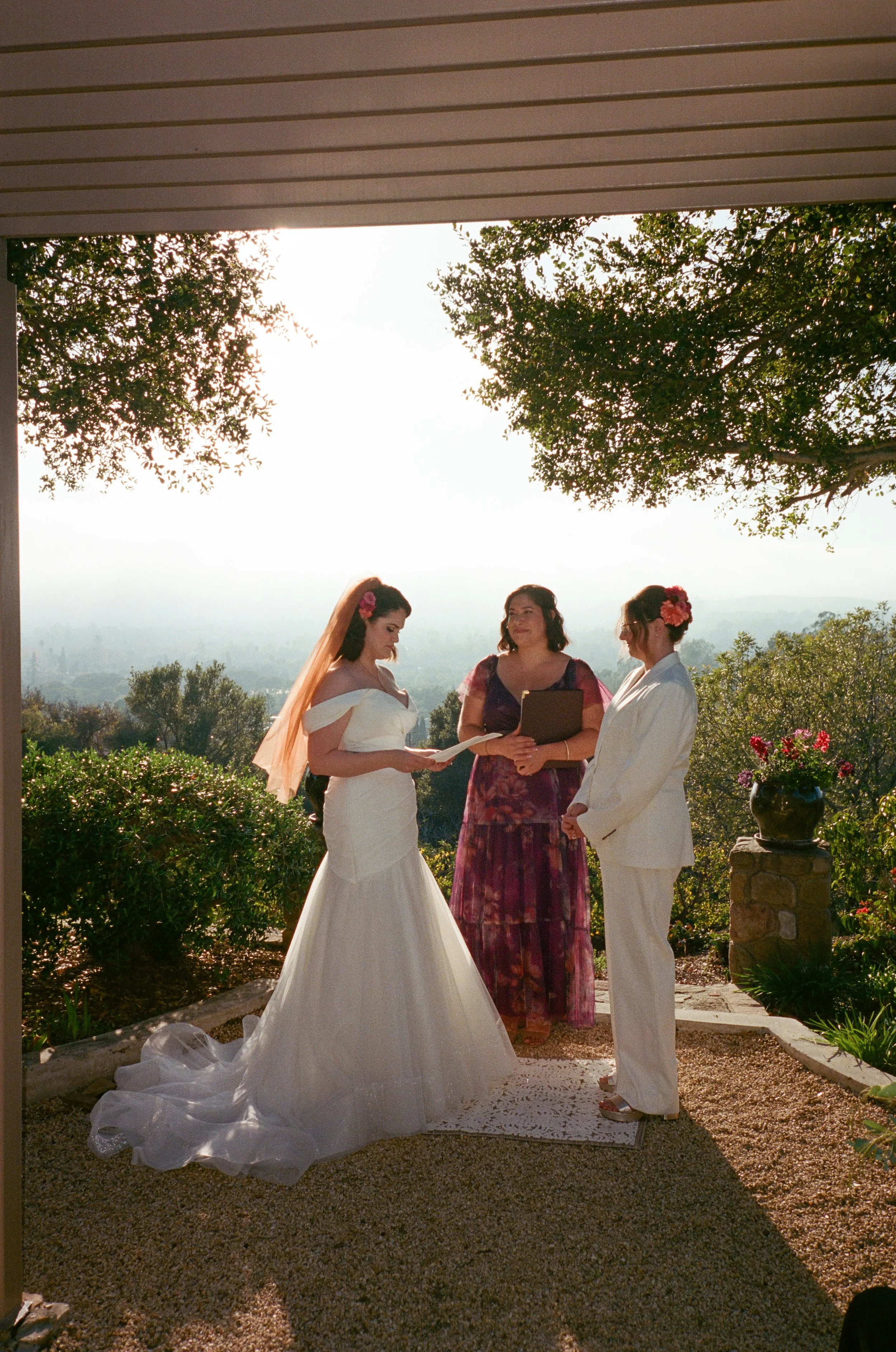 Intimate Santa Barbara backyard wedding