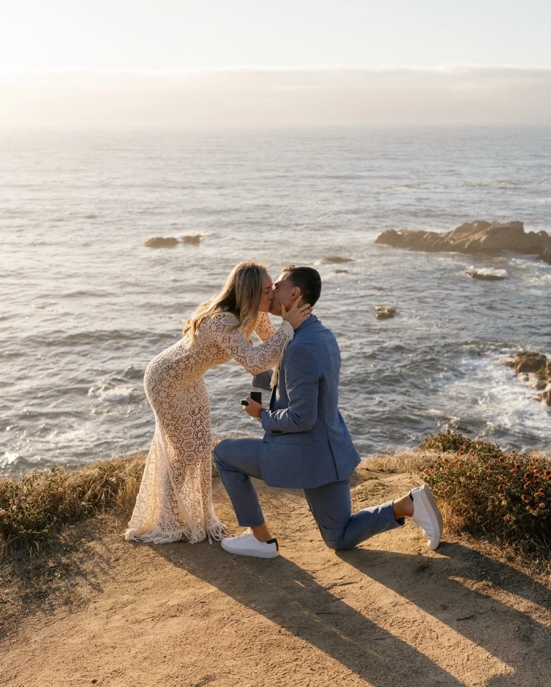 A golden hour proposal in Big Sur ✨
