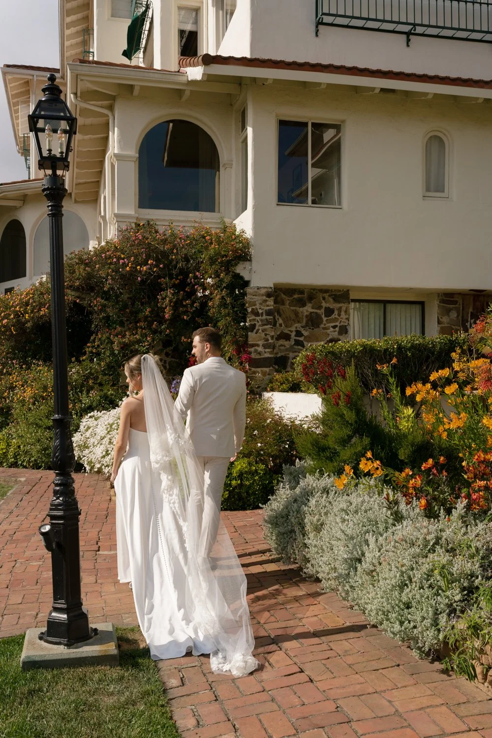 Getting ready photos and a first look at La Playa Hotel, Carmel, CA. Big Sur Elopement