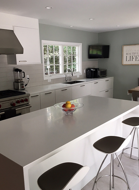 Yes Dear Designs - Kitchen Renovation with White Stone Island and White Cabinetry Installation in Philadelphia.jpg