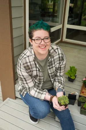 Agender adult pictured above.