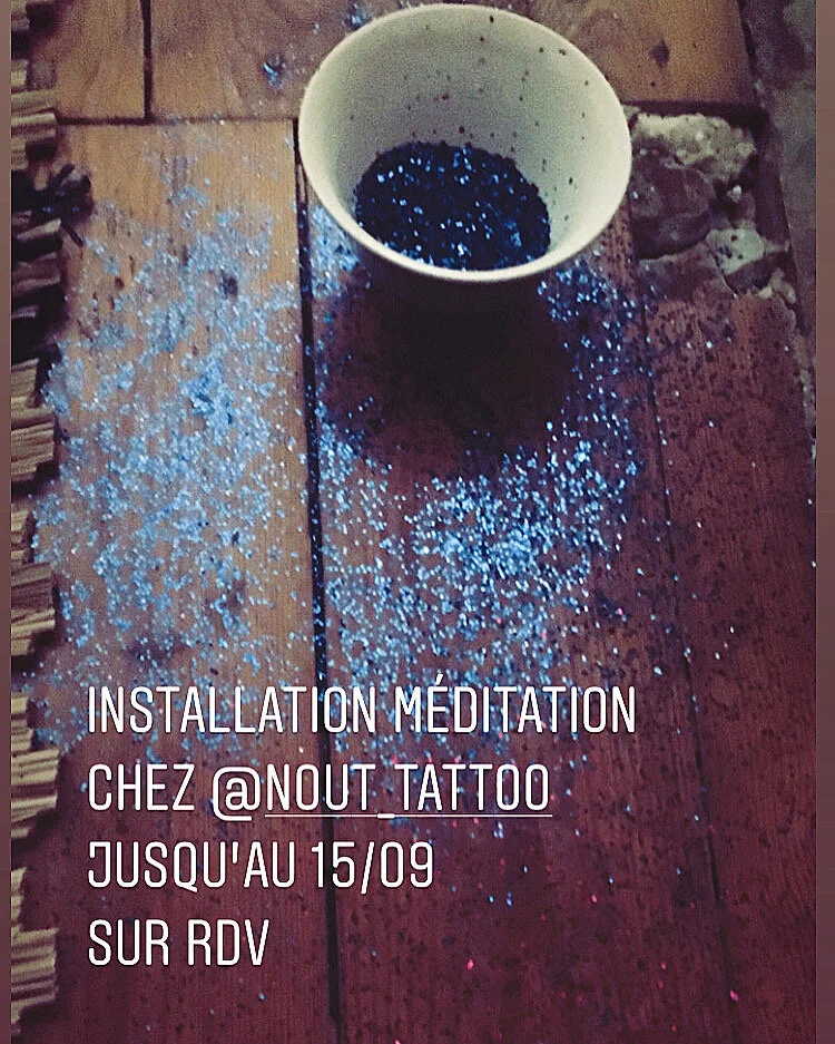 Installation méditative sur rdv chez nout à bruxelles 