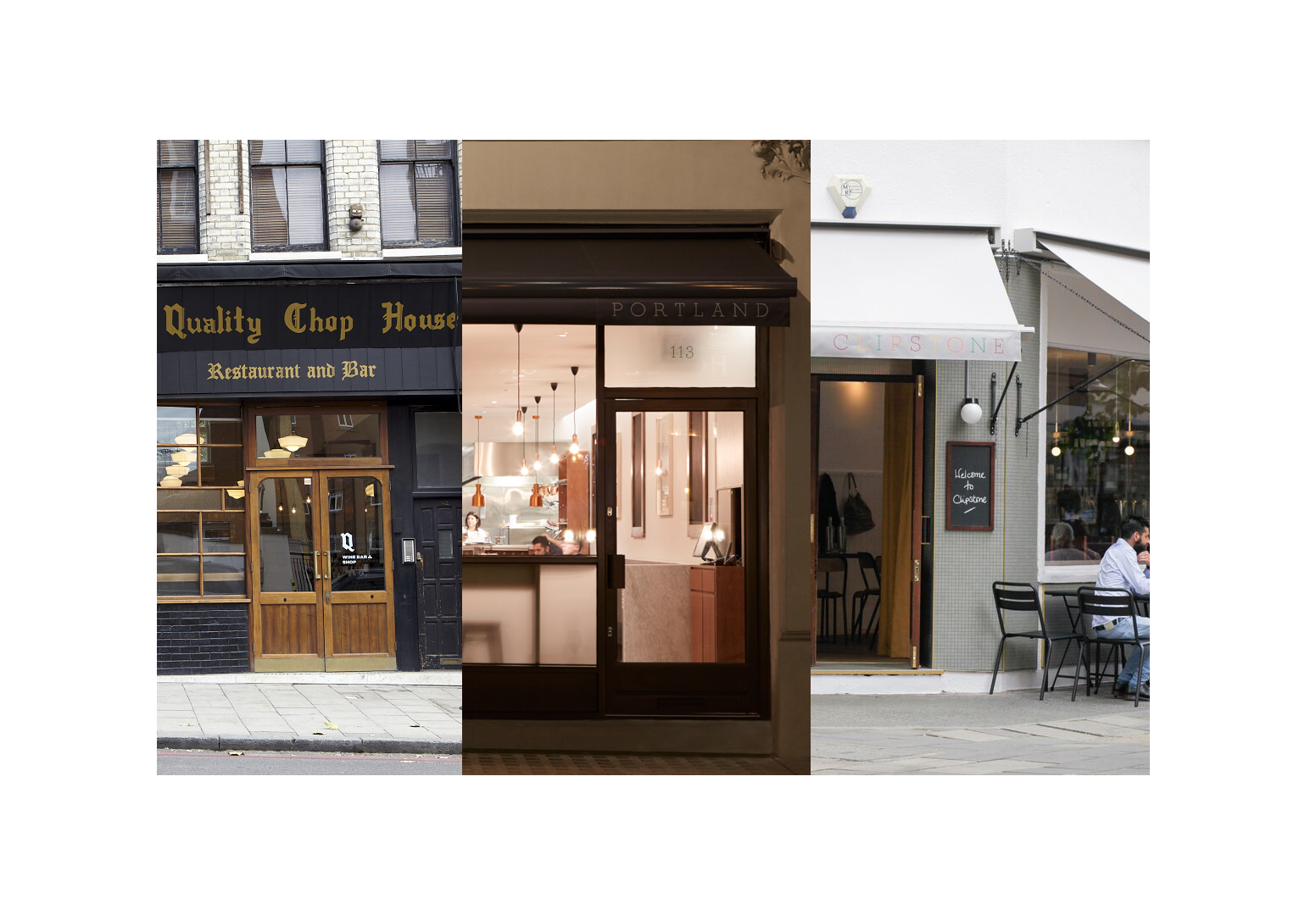 Woodhead Restaurant Group has 4 restaurants, a food shop a wine bar. Portland – est. 2015 Clipstone – est. 2016 The Quality Chop House – est. 2017 (although technically opened 1869…) The Quality Chop House Shop - est. 2017 Quality Wines – est. 2018 Emilia – est. 2019 As well as being hands-on operators of the above sites, we also offer a consultancy service – details below. We hope to see you soon at one of the restaurants and if you’d like to get in touch just email will@woodheadrestaurantgroup.co.uk Will Lander & Daniel Morgenthau Co-Owners, Woodhead Restaurant Group