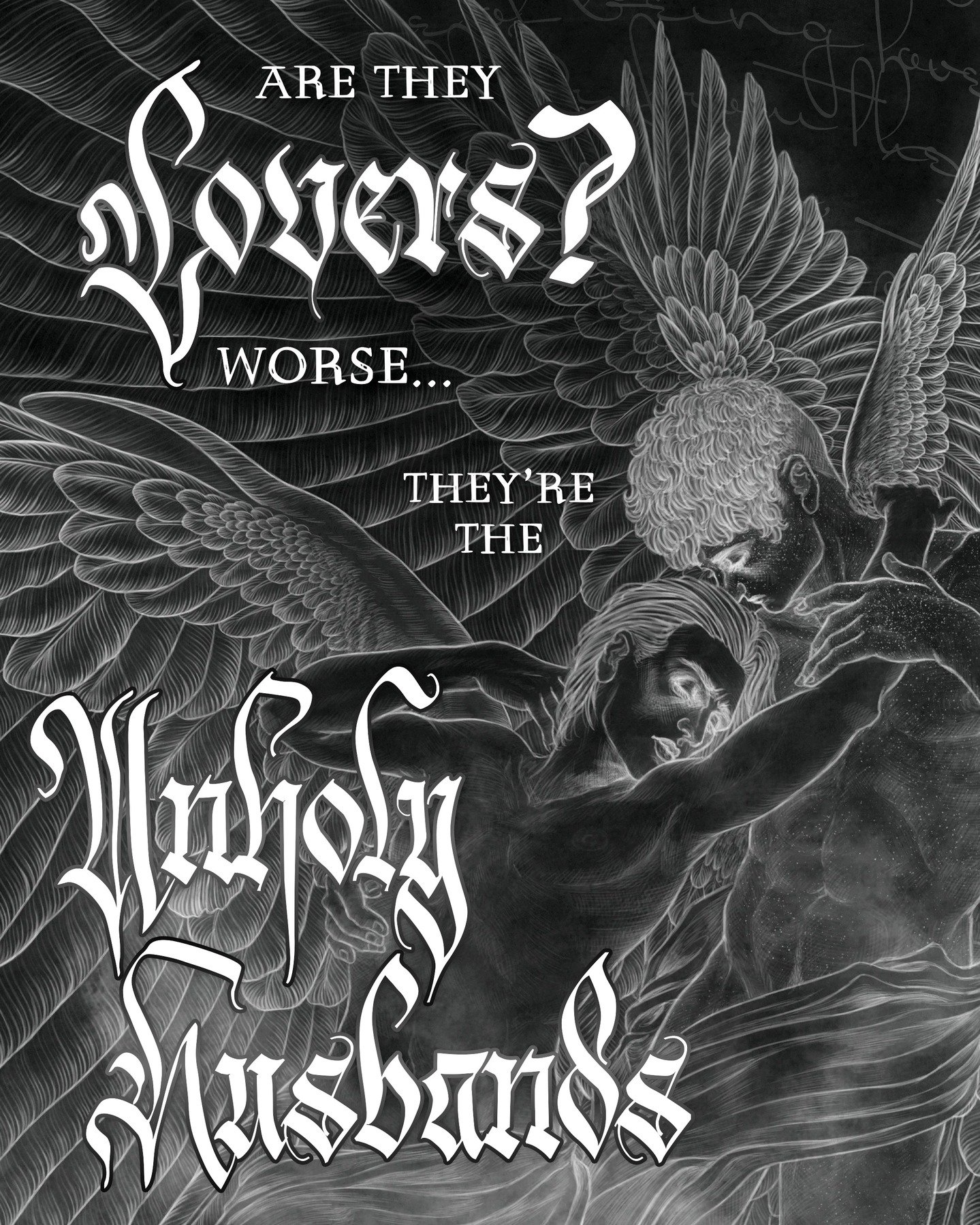Are they lovers? Worse. They're the Unholy Husbands. 🦚🐝💕

I decided to do this cute trend for Lucifer &amp; Beelzebub. I actually don&rsquo;t talk about them enough and I should&mdash;although Holiest is not a romance story, these two are in a com