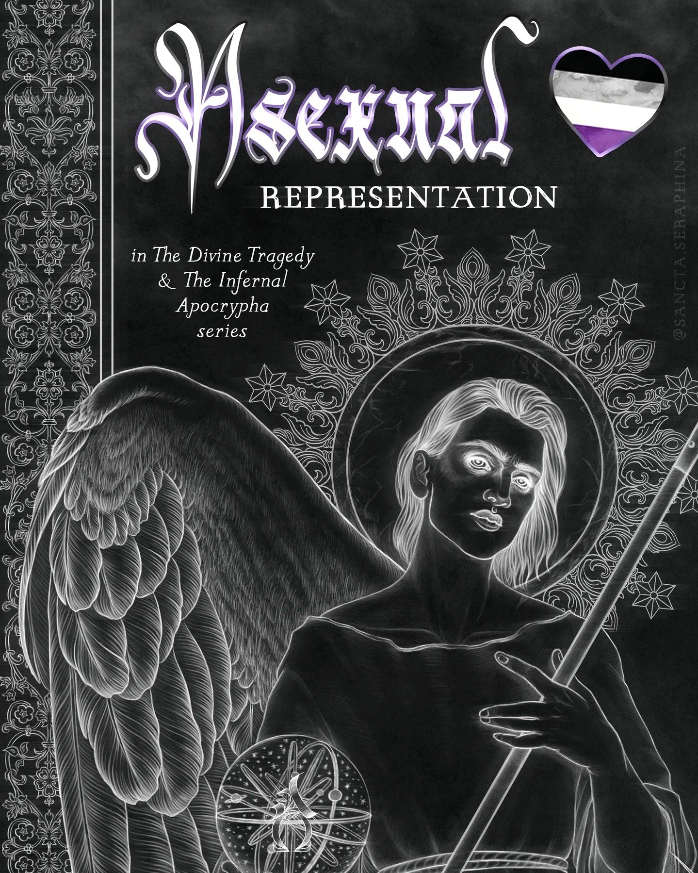 INTERNATIONAL ASEXUALITY DAY
🖤🩶🤍💜 

Two posts in one day? Yes. Because yours truly totally forgot about International Asexuality Day 😅

As a biromantic ace author, I couldn&rsquo;t miss it again this year! This post covers ace (and aro!) rep in 