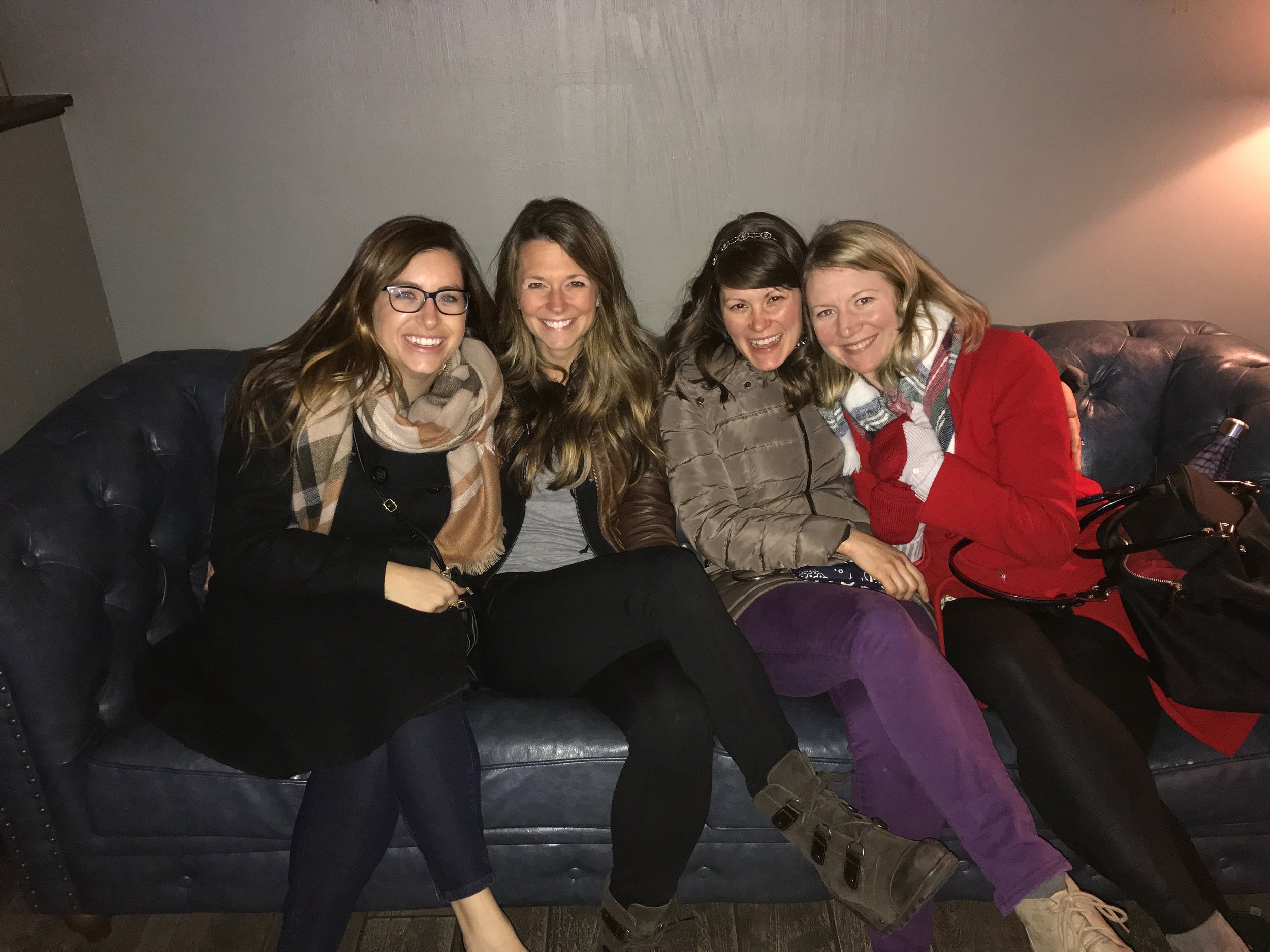 Kelly, Charity, me, and Lauren. They've been making me a better person for years.