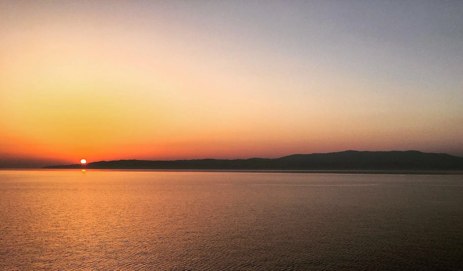 Picture Mia took while watching for refugee boats. The land you see is Turkey.