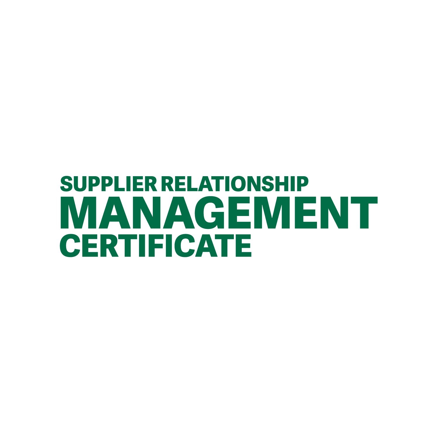 Supplier Relationship Management Certificate