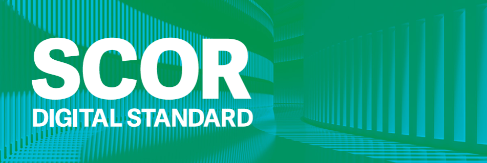 SCOR DS graphic white text on a background image