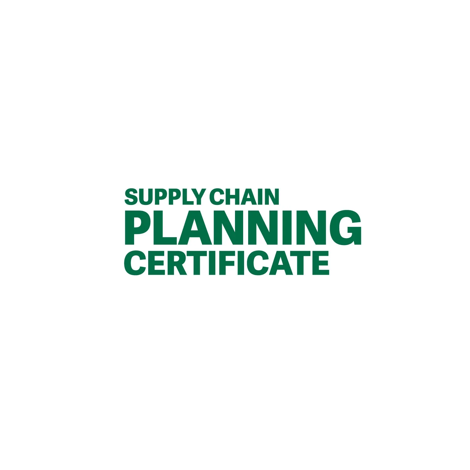 Supply Chain Planning Certificate