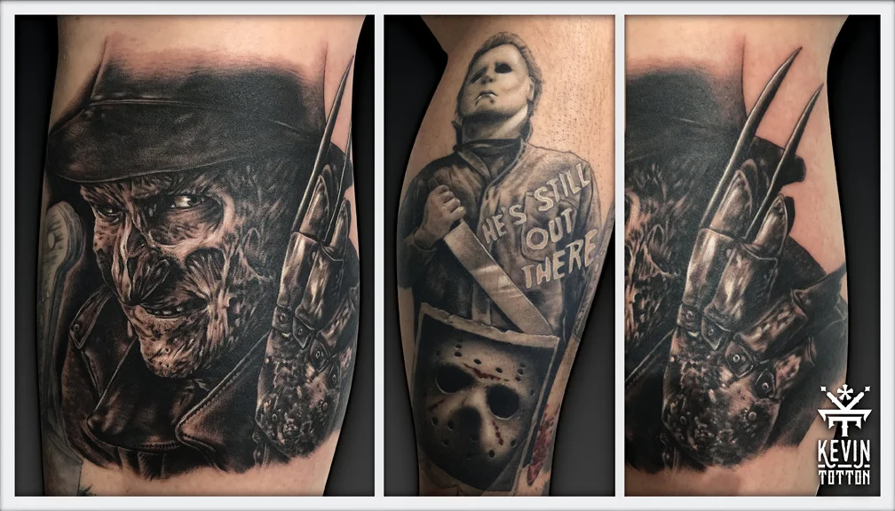 The triple threat dream team! Kruger, Myers and Voorhees. Work in progress of a lower leg design.