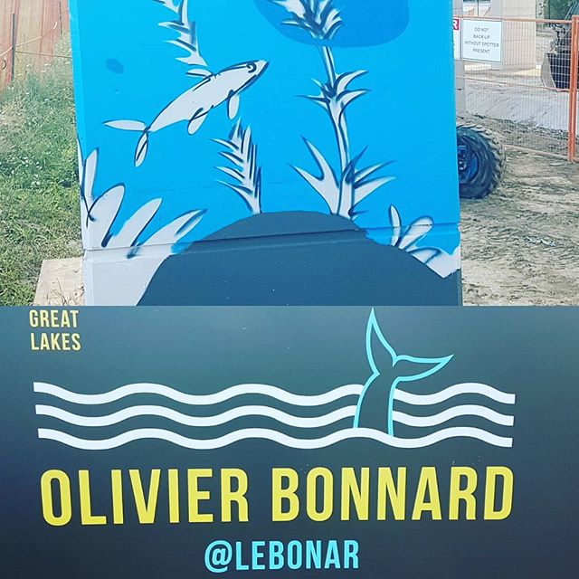 Can't wait to see the finished mural feature #redsidedace at the Bentway! Thanks to @thebentway and #loveletterstothegreatlakes for helping us spread the word about this vital indicator species  #swimdrinkfish