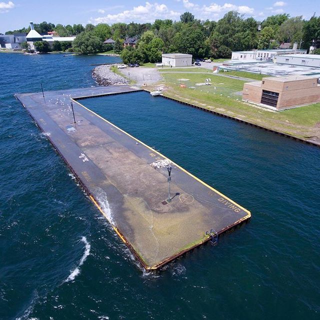 The &ldquo;before&rdquo; shot of the Gord Edgar Downie Pier. We are just an hour away from the unveiling of the new pier and revitalized Breakwater Park. #swimdrinkfish