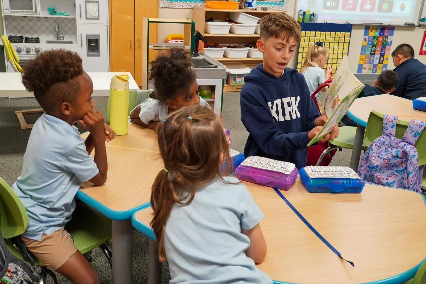 Seen in our classrooms lately: 6th graders became book buddies to our Kindergarteners, 1st grade got creative in Makerspace, and some of the 4th graders cozied up for a pajama party to watch &ldquo;The Prince of Egypt&rdquo;!